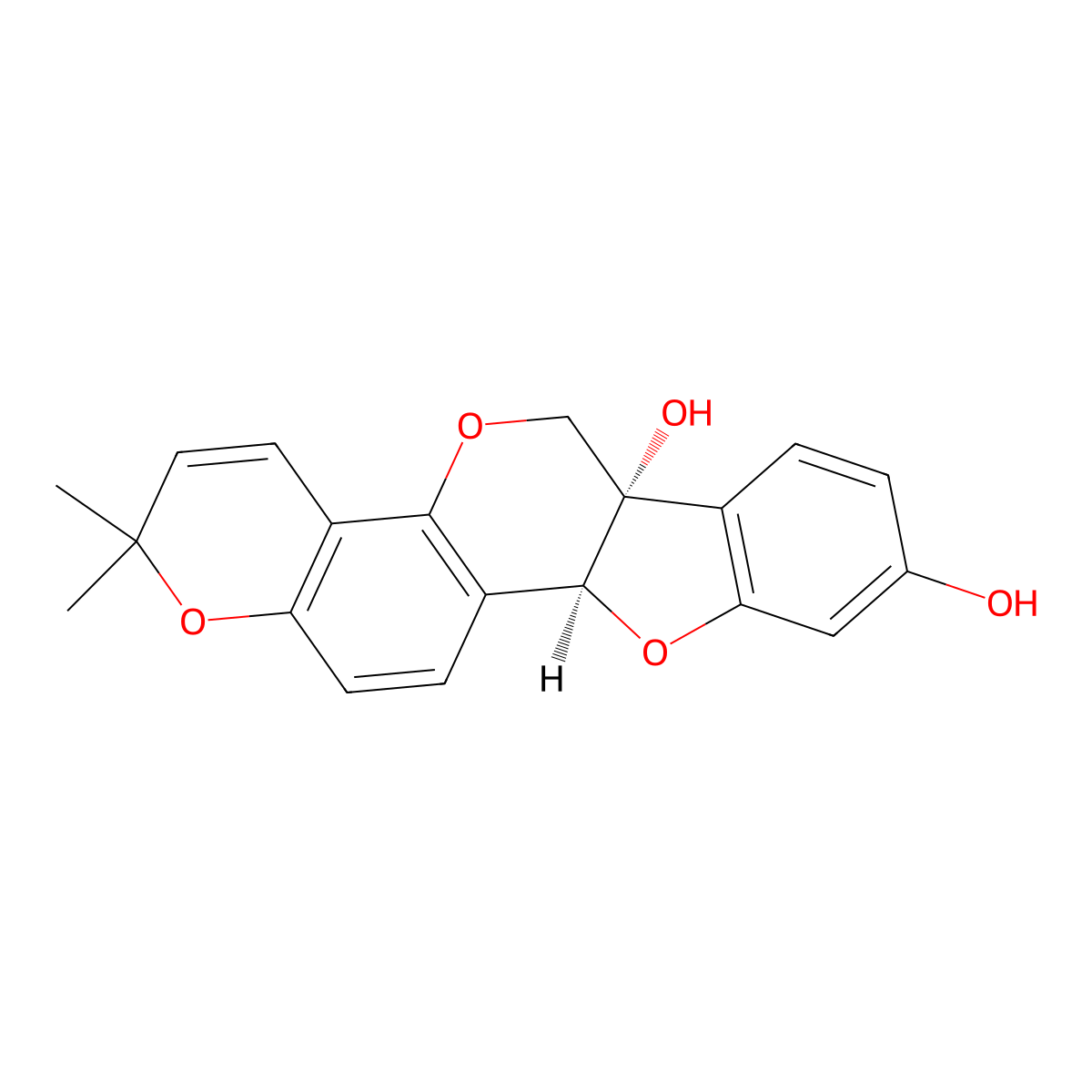 Glyceollin I molecular structure, CAS 57103-57-8