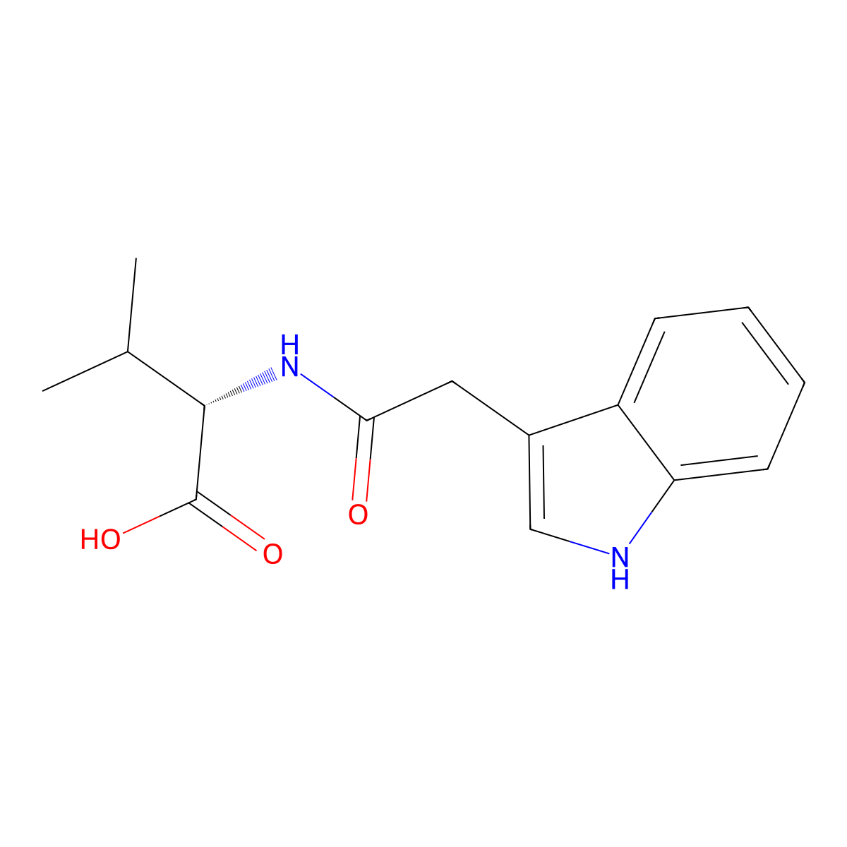 N-(1H-Indol-3-YL-acetyl)valine acid molecular structure, CAS 57105-42-7