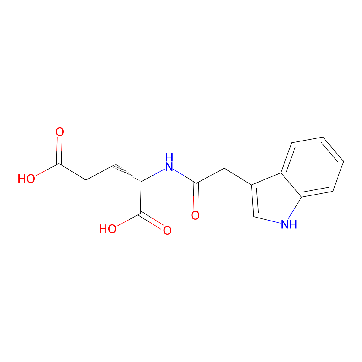 Indole-3-acetyl glutamate molecular structure, CAS 57105-48-3