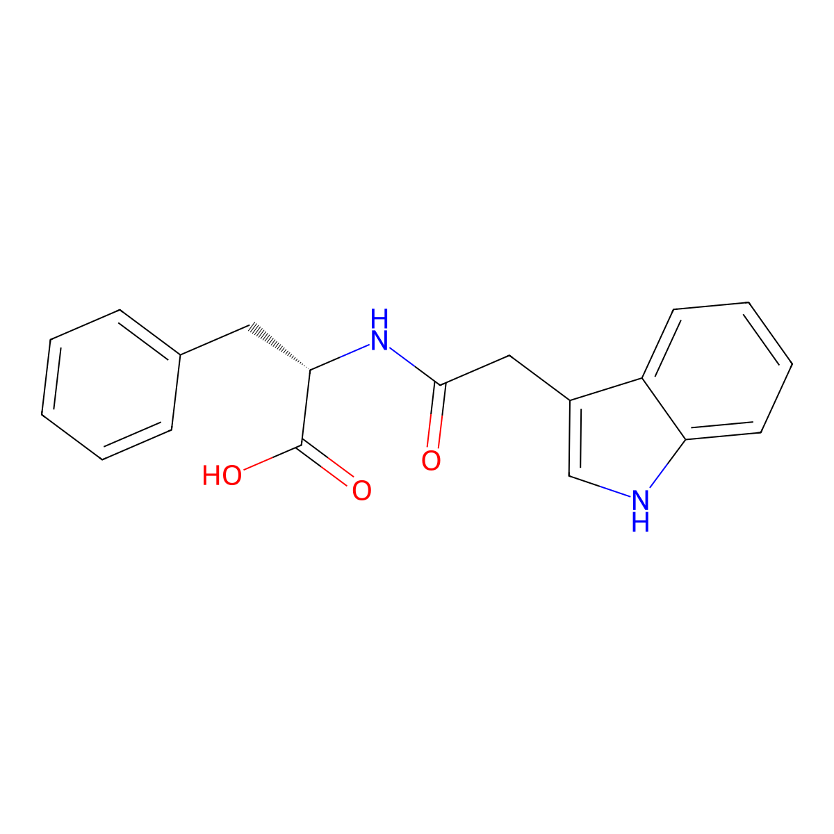 Indoleacetyl phenylalanine molecular structure, CAS 57105-50-7