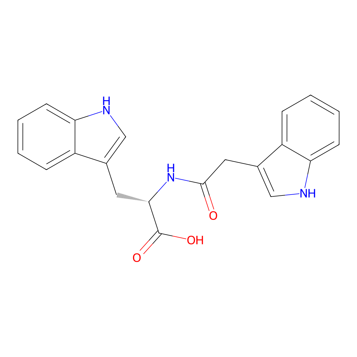 N-((1H-Indol-3-yl)acetyl)-L-tryptophan molecular structure, CAS 57105-53-0