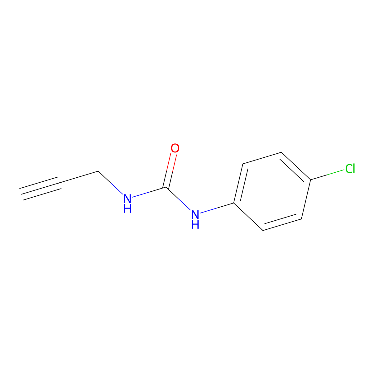 Urea, 1-(p-chlorophenyl)-3-(2-propynyl)- molecular structure, CAS 57105-65-4