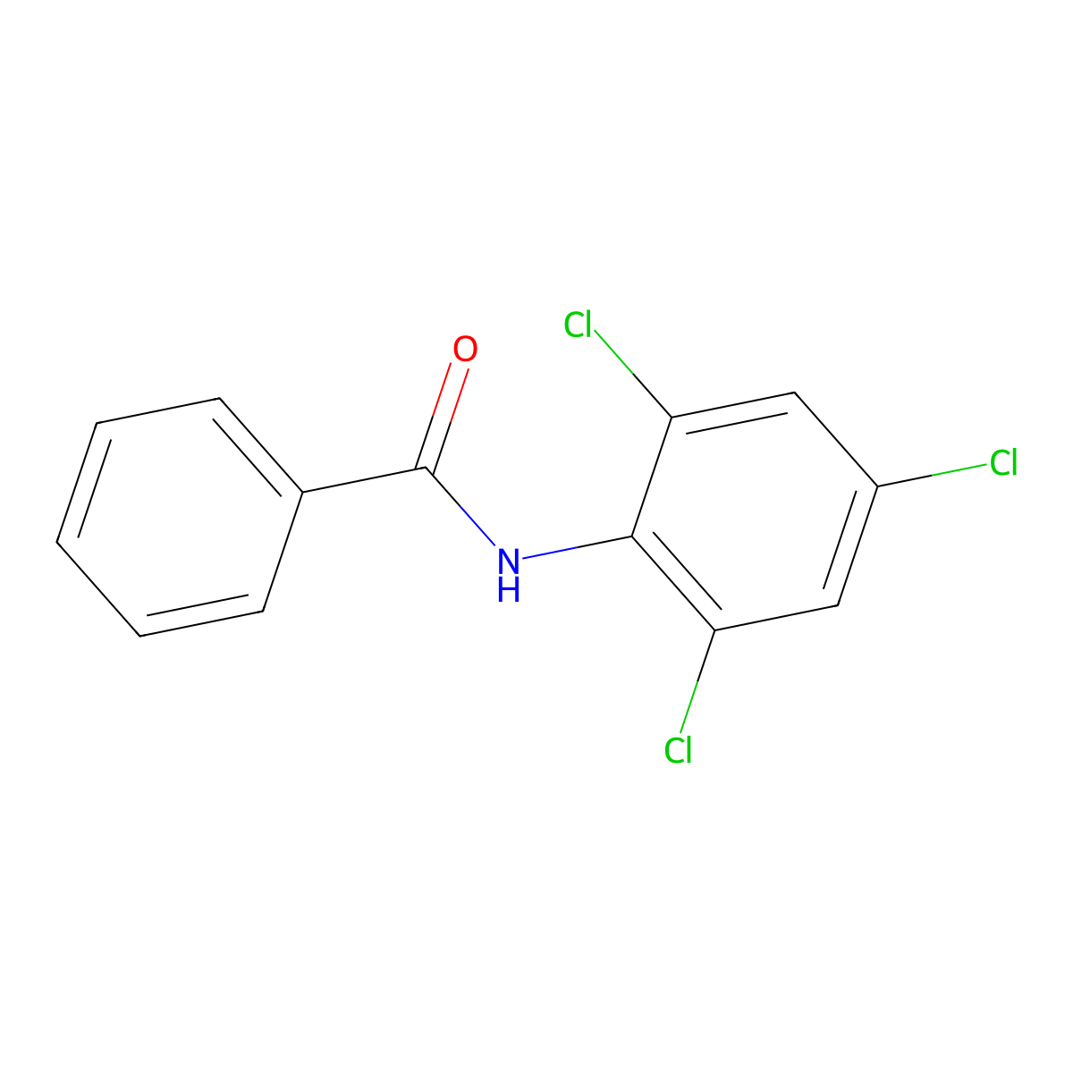 2',4',6'-Trichlorobenzanilide molecular structure, CAS 57105-71-2