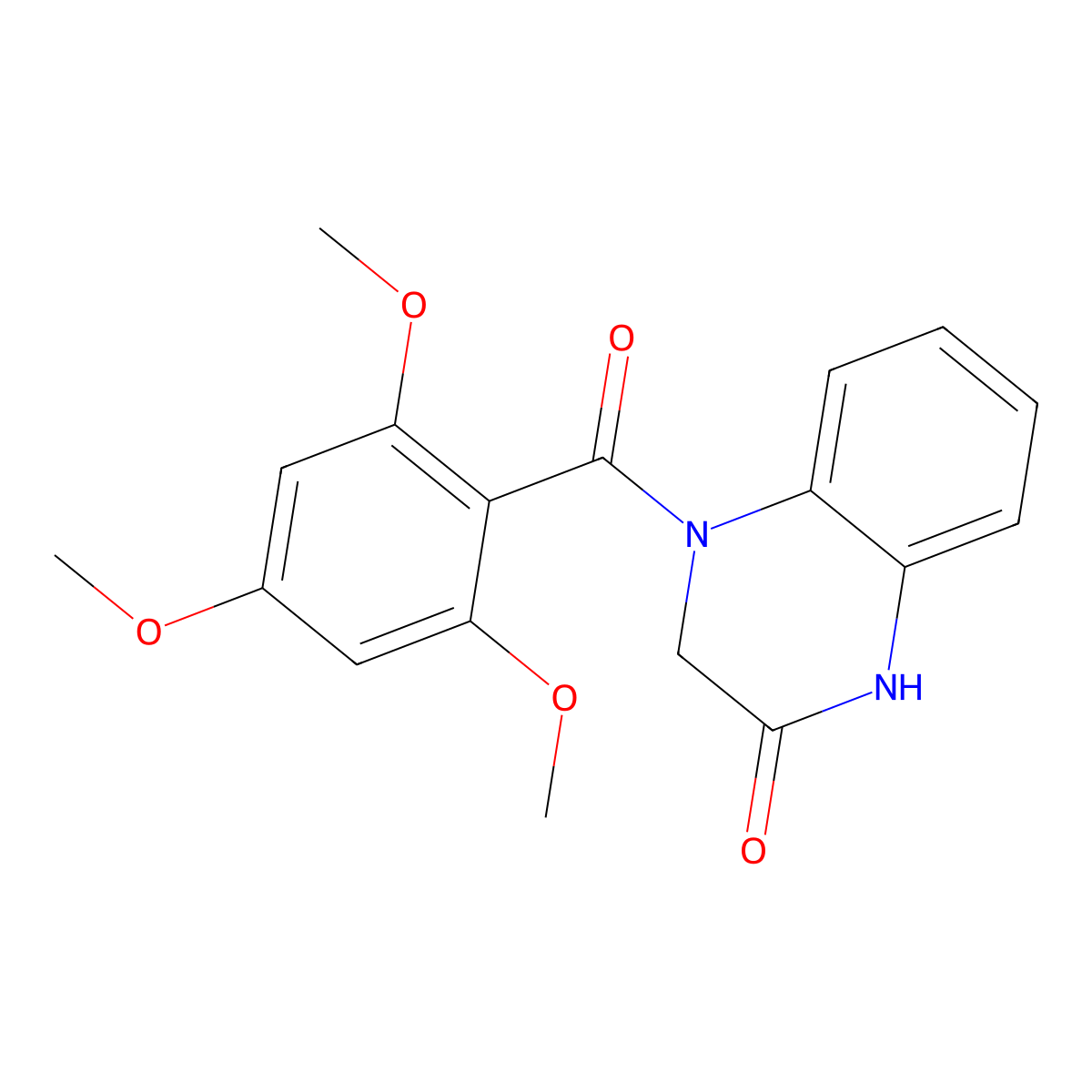 4-(2,4,6-Trimethoxybenzoyl)-1,3-dihydroquinoxalin-2-one molecular structure, CAS 5711-50-2