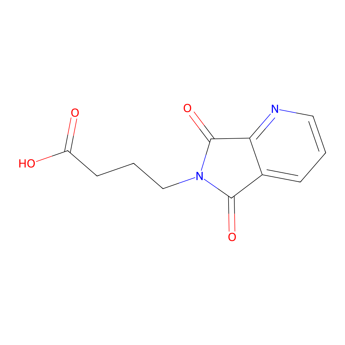 4-(5,7-dioxo-5,7-dihydro-6H-pyrrolo[3,4-b]pyridin-6-yl)butanoic acid molecular structure, CAS 57111-85-0