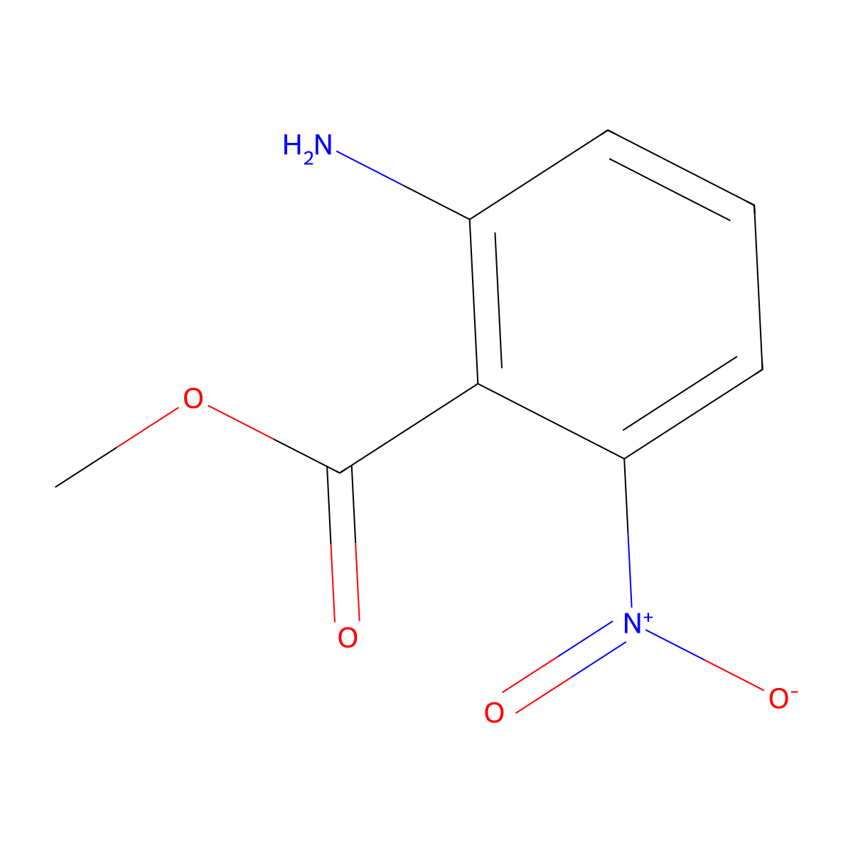 Methyl 2-amino-6-nitrobenzoate molecular structure, CAS 57113-89-0