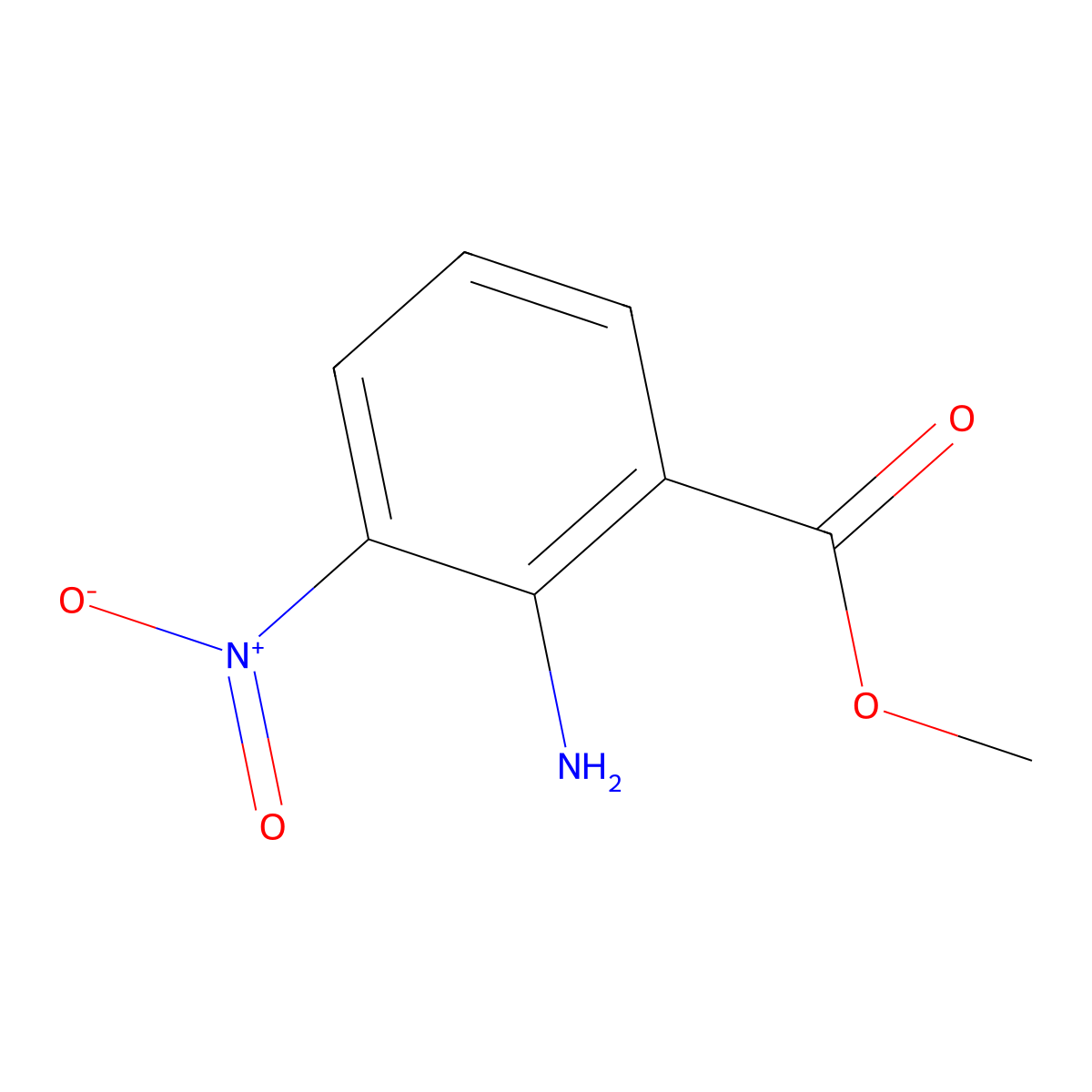 Methyl 2-amino-3-nitrobenzoate molecular structure, CAS 57113-91-4