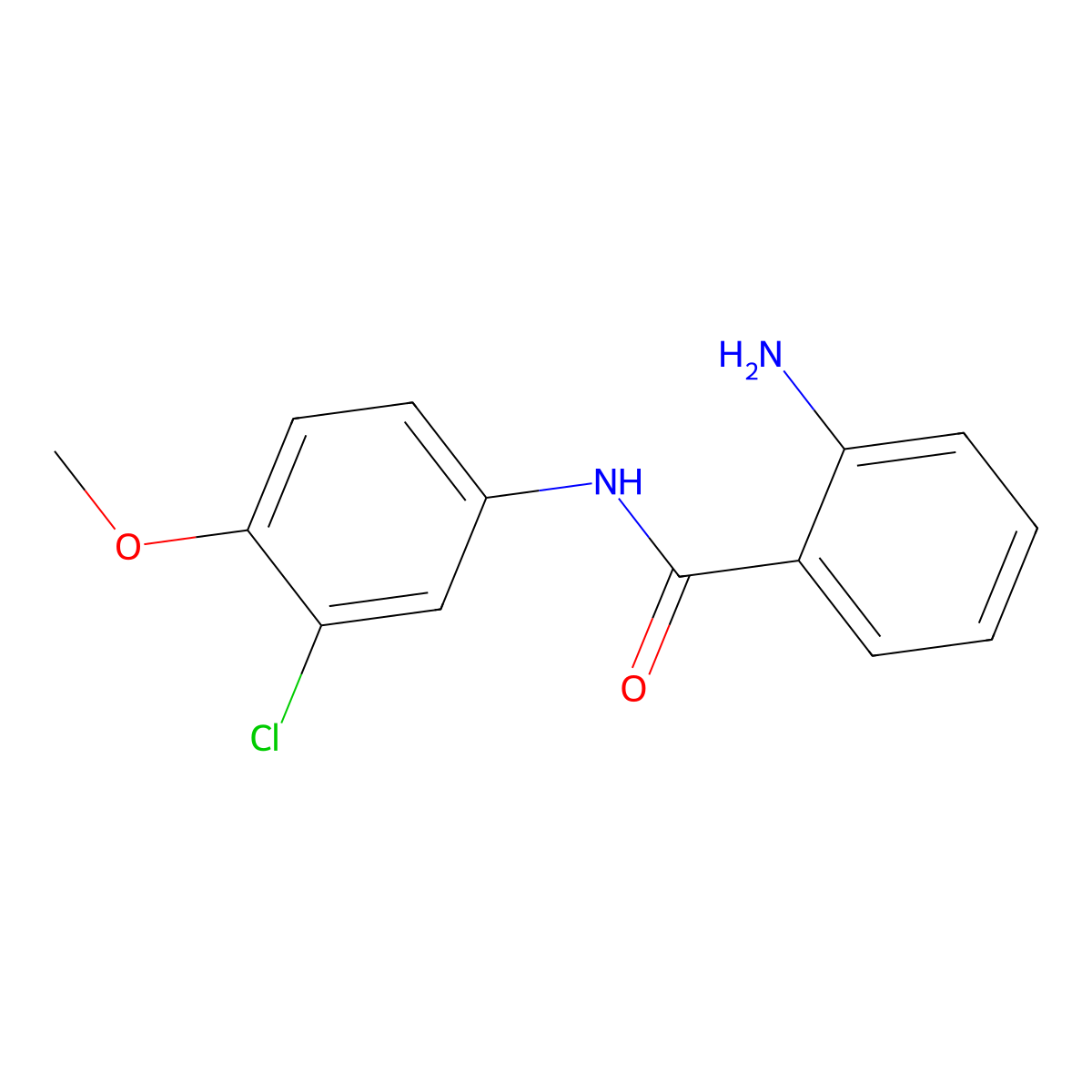 2-amino-N-(3-chloro-4-methoxyphenyl)benzamide molecular structure, CAS 571150-53-3