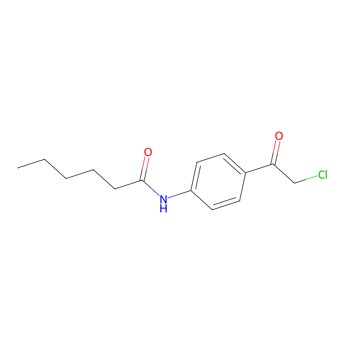 N-[4-(2-chloroacetyl)phenyl]hexanamide molecular structure, CAS 571150-64-6