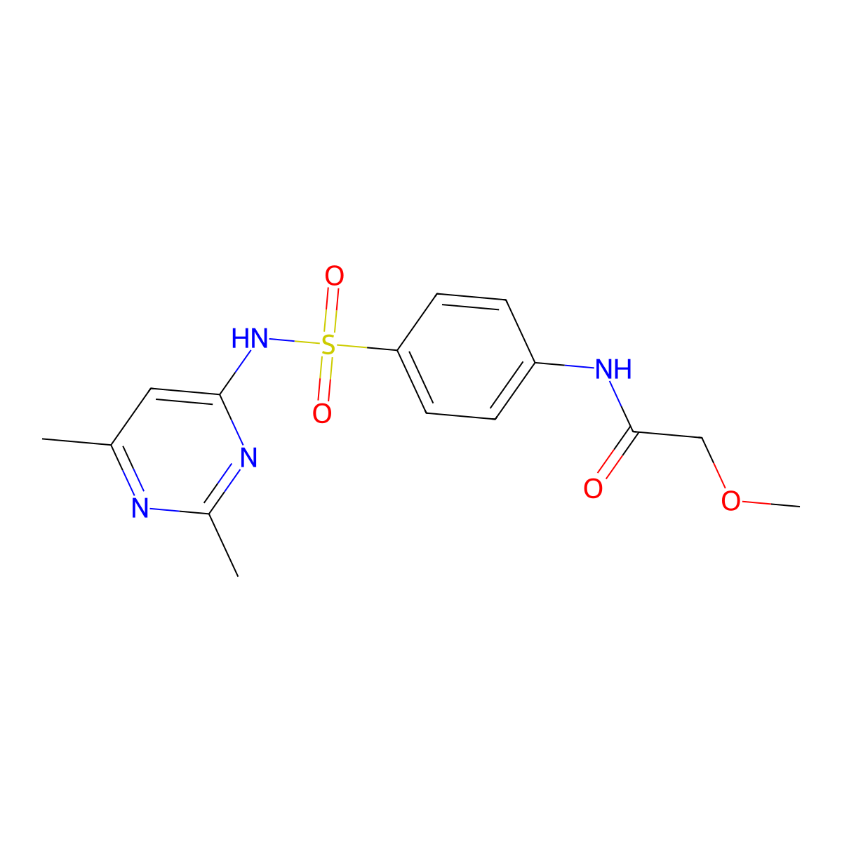 N-{4-[(2,6-dimethylpyrimidin-4-yl)sulfamoyl]phenyl}-2-methoxyacetamide molecular structure, CAS 571154-40-0