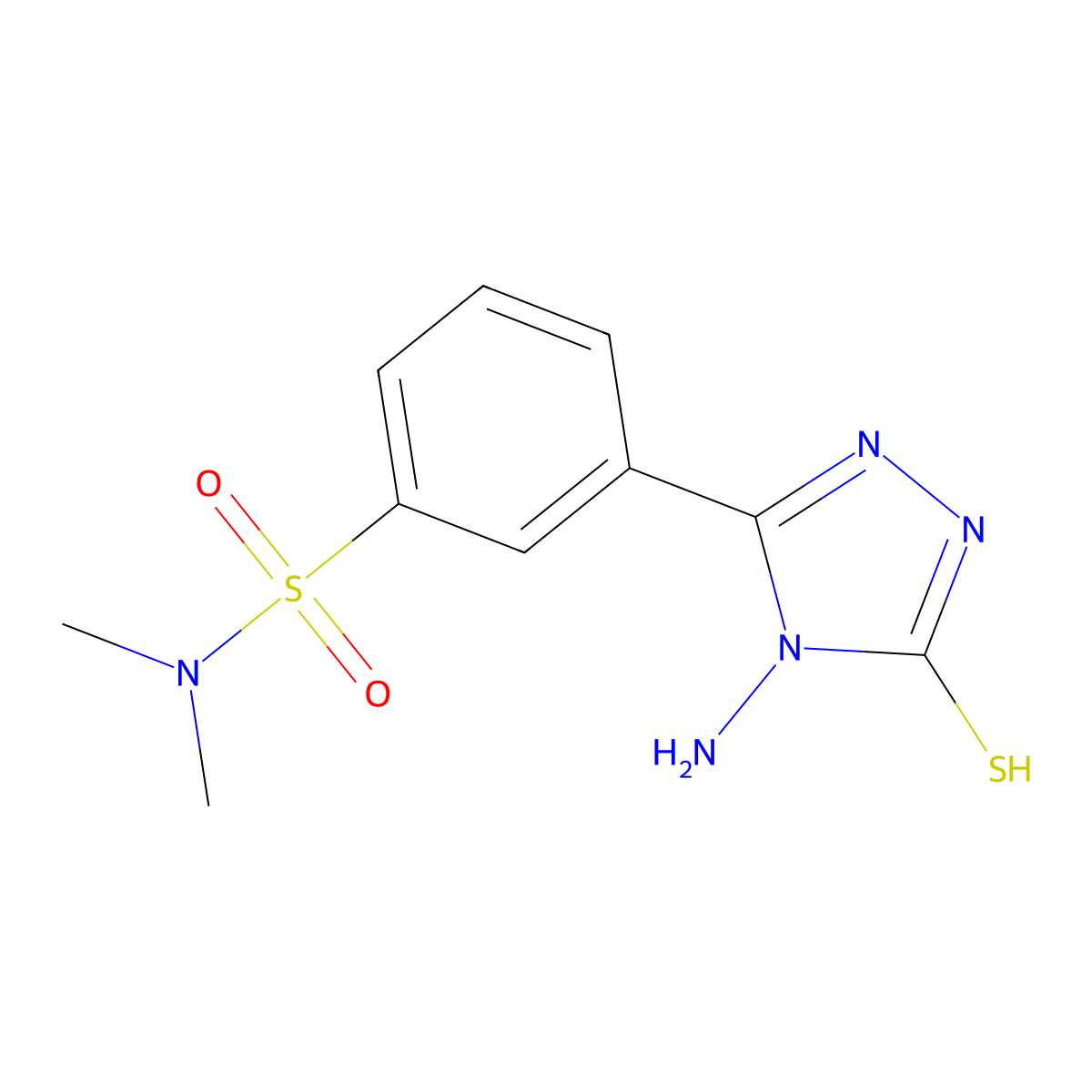 3-(4-Amino-5-mercapto-4H-[1,2,4]triazol-3-yl)-N,N-dimethyl-benzenesulfonamide molecular structure, CAS 571154-99-9