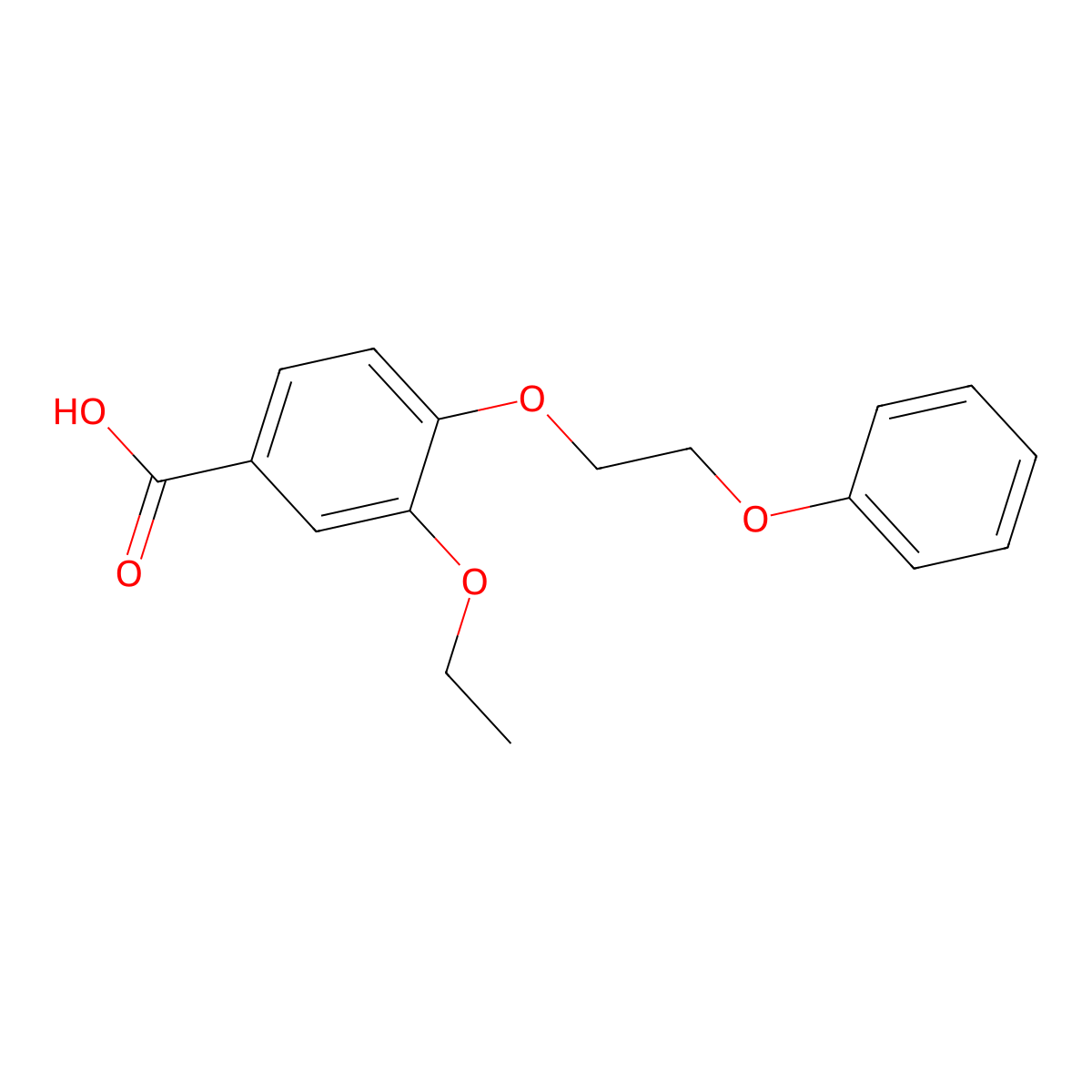 3-ethoxy-4-(2-phenoxyethoxy)benzoic Acid molecular structure, CAS 571156-08-6