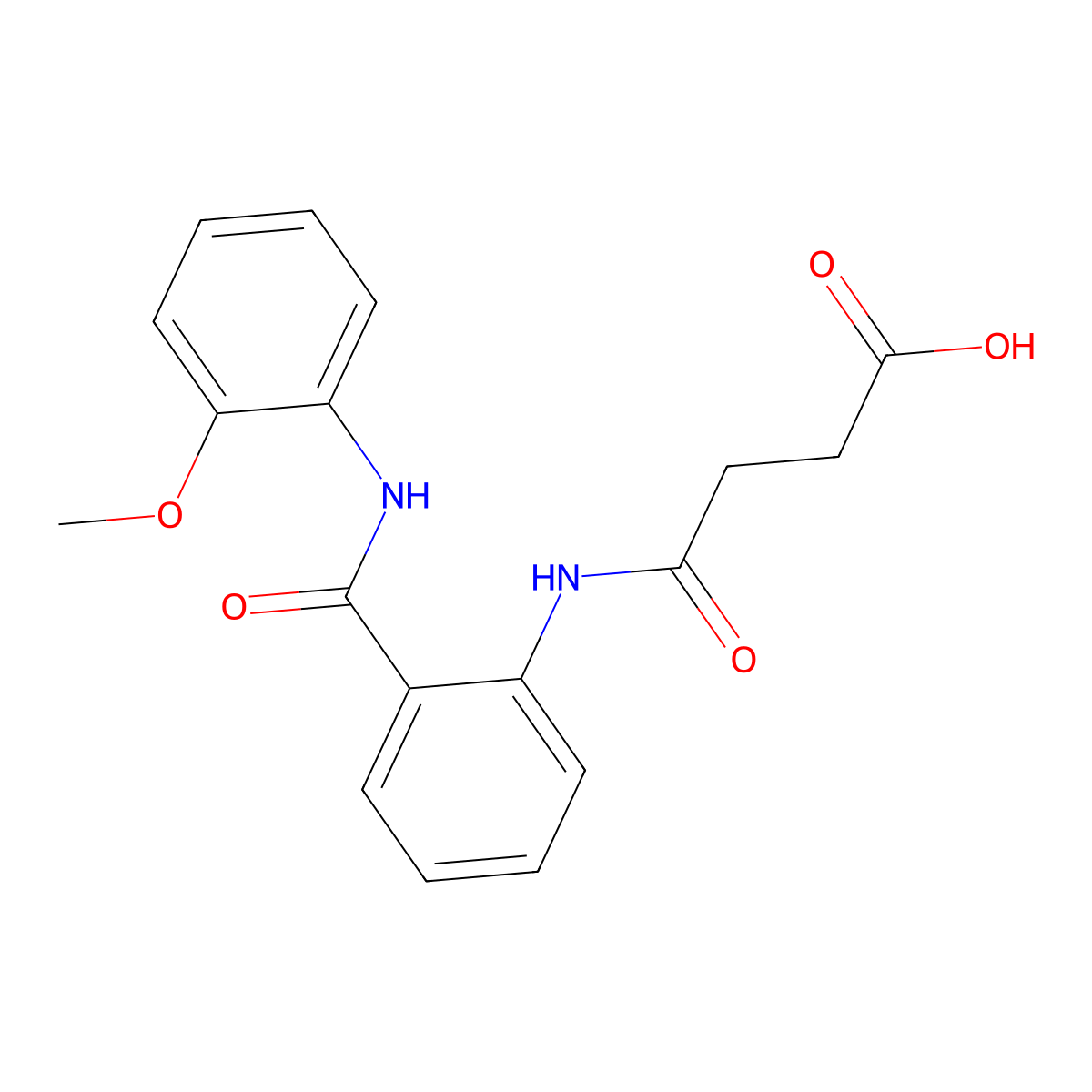 3-({2-[(2-Methoxyphenyl)carbamoyl]phenyl}carbamoyl)propanoic acid molecular structure, CAS 571156-57-5