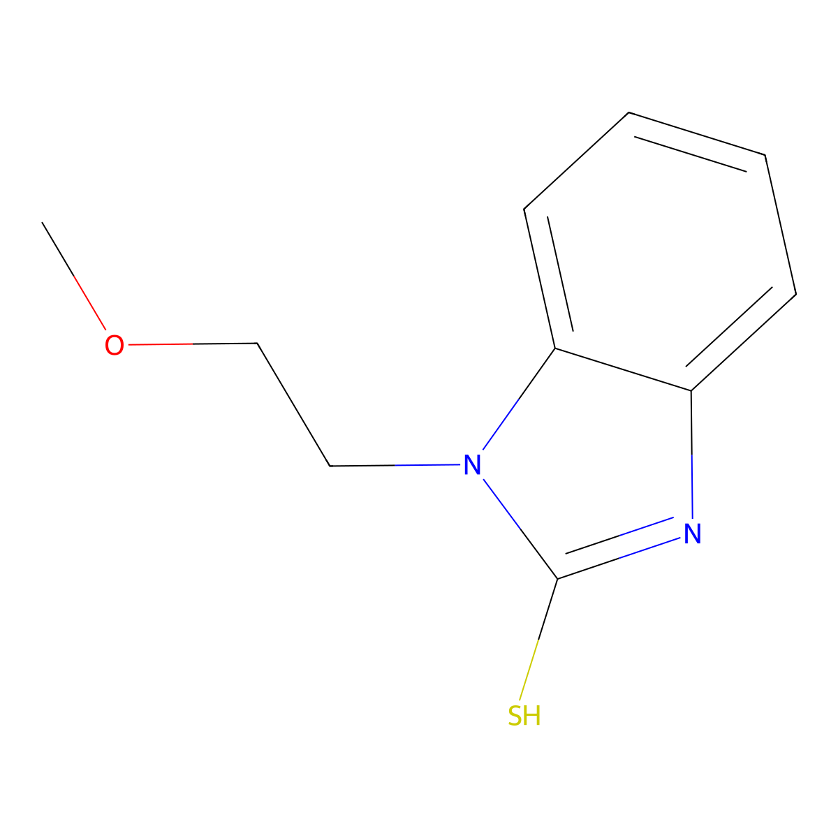 1-(2-Methoxy-ethyl)-1H-benzoimidazole-2-thiol molecular structure, CAS 571157-63-6