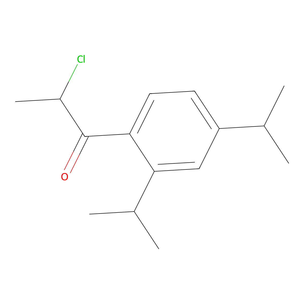 1-[2,4-Bis(propan-2-yl)phenyl]-2-chloropropan-1-one molecular structure, CAS 571157-70-5