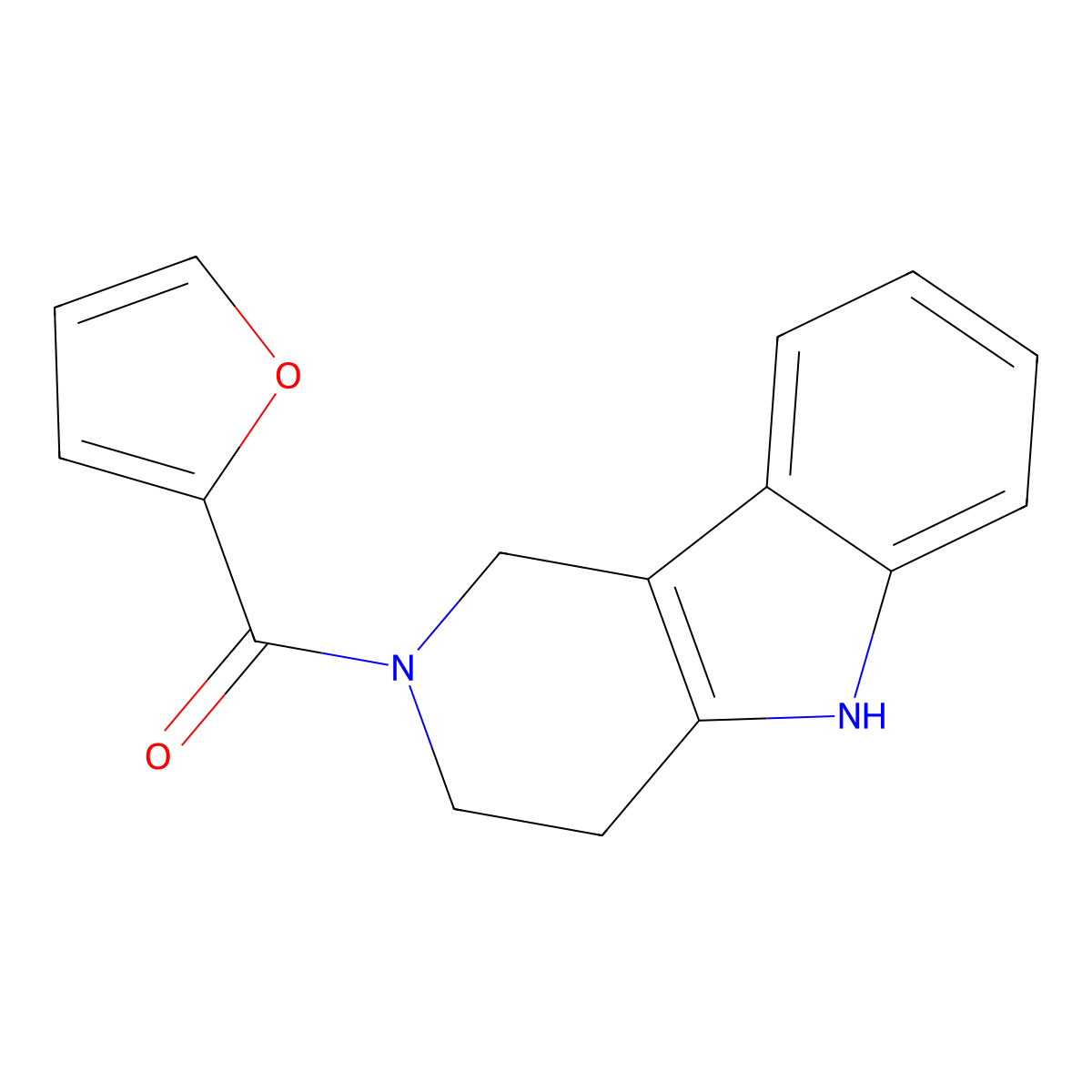 2-(furan-2-carbonyl)-1H,2H,3H,4H,5H-pyrido[4,3-b]indole molecular structure, CAS 571158-11-7
