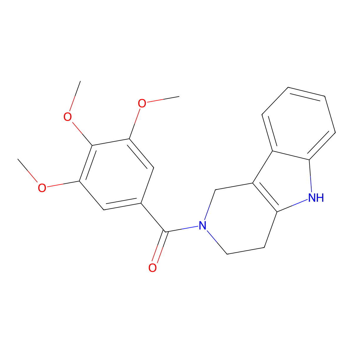 1,3,4,5-tetrahydro-2H-pyrido[4,3-b]indol-2-yl(3,4,5-trimethoxyphenyl)methanone molecular structure, CAS 571158-27-5