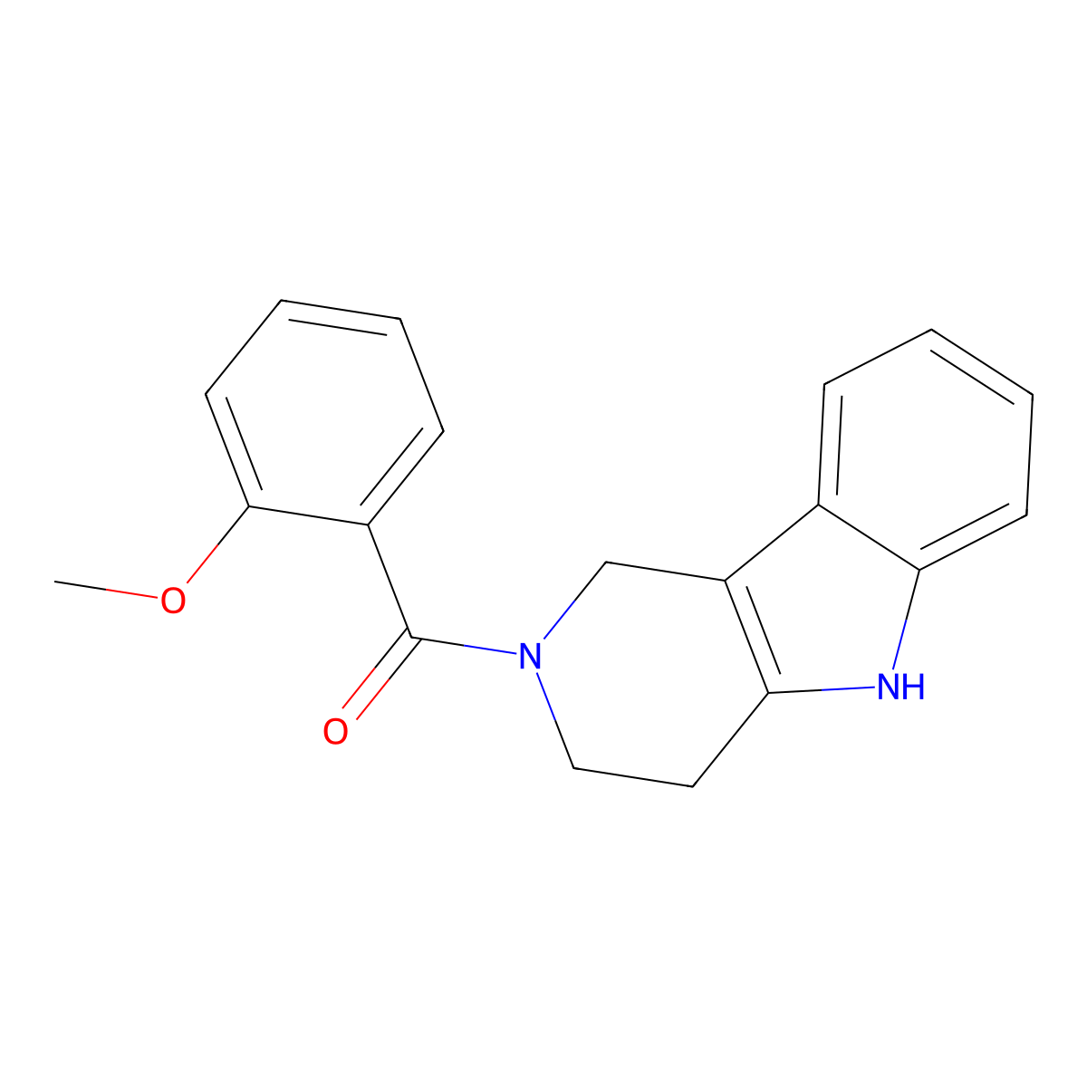2-(2-methoxybenzoyl)-1H,2H,3H,4H,5H-pyrido[4,3-b]indole molecular structure, CAS 571158-51-5