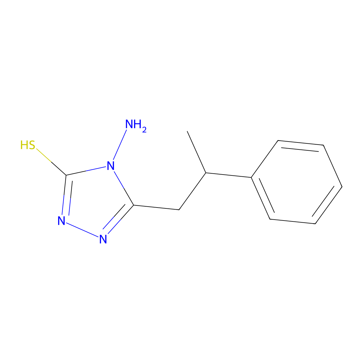 4-amino-5-(2-phenylpropyl)-4H-1,2,4-triazole-3-thiol molecular structure, CAS 571158-94-6