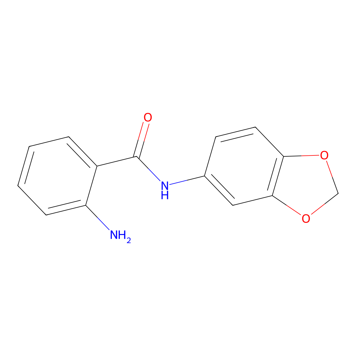 2-amino-N-(1,3-dioxaindan-5-yl)benzamide molecular structure, CAS 571158-97-9