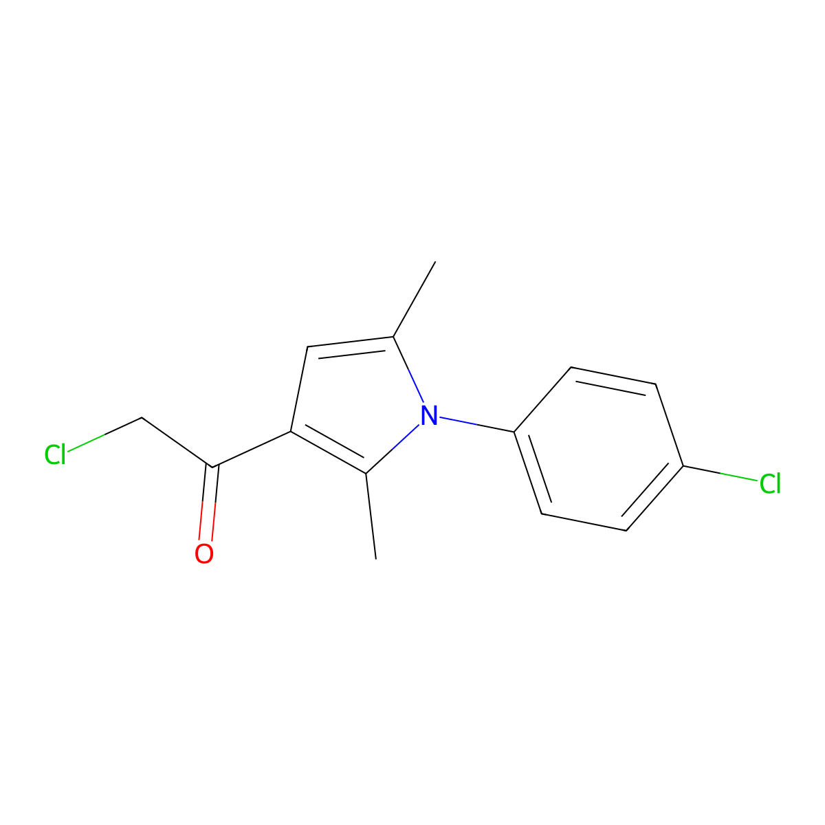 2-chloro-1-[1-(4-chlorophenyl)-2,5-dimethyl-1H-pyrrol-3-yl]ethanone molecular structure, CAS 571159-05-2