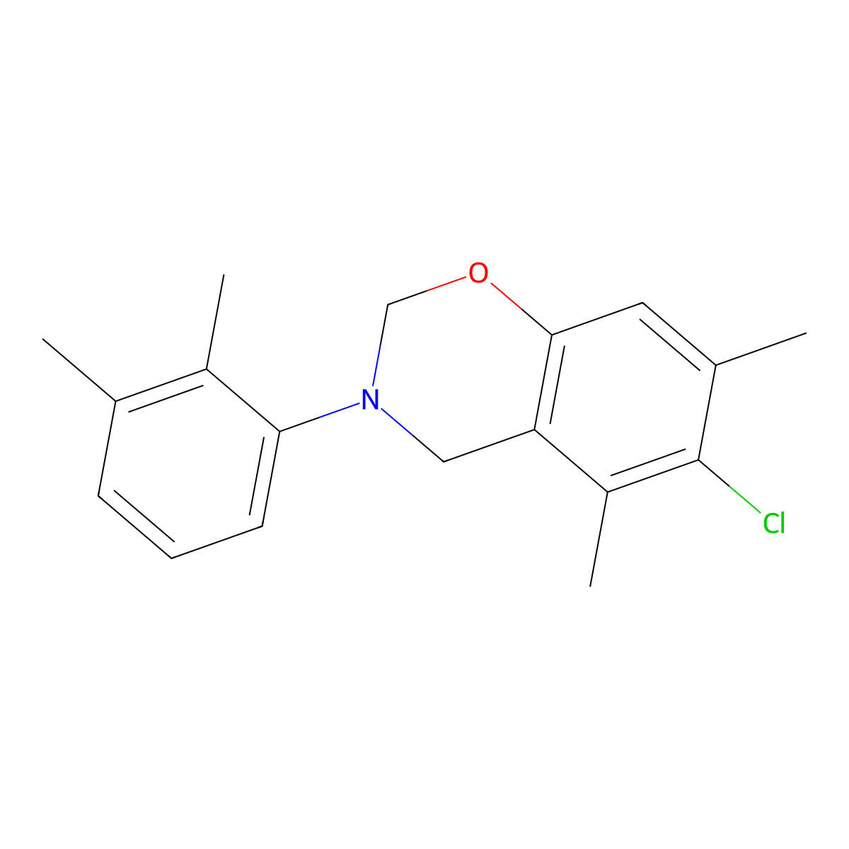 6-Chloro-3-(2,3-dimethylphenyl)-5,7-dimethyl-2,4-dihydro-1,3-benzoxazine molecular structure, CAS 571161-62-1
