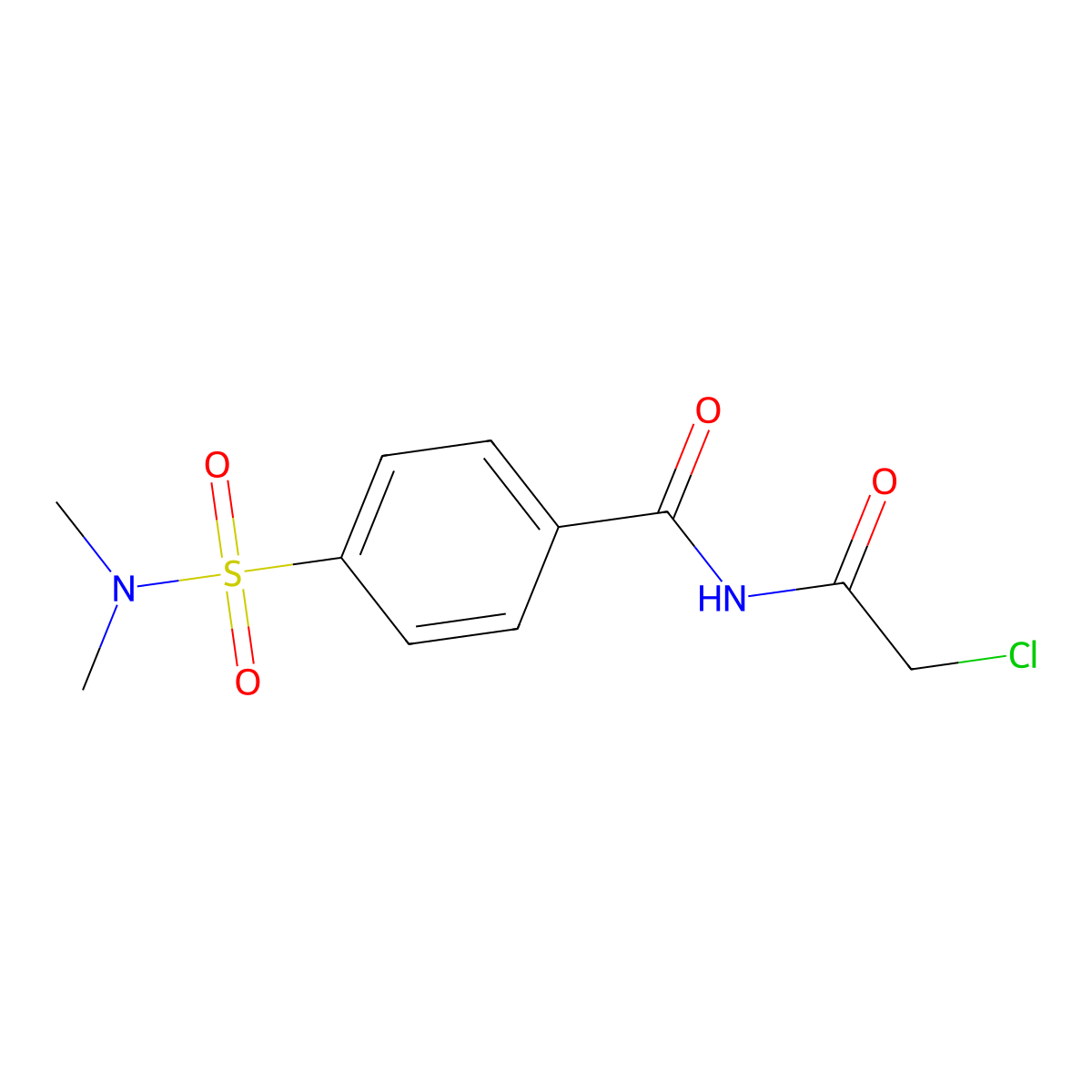 N-(2-chloroacetyl)-4-(dimethylsulfamoyl)benzamide molecular structure, CAS 571162-56-6