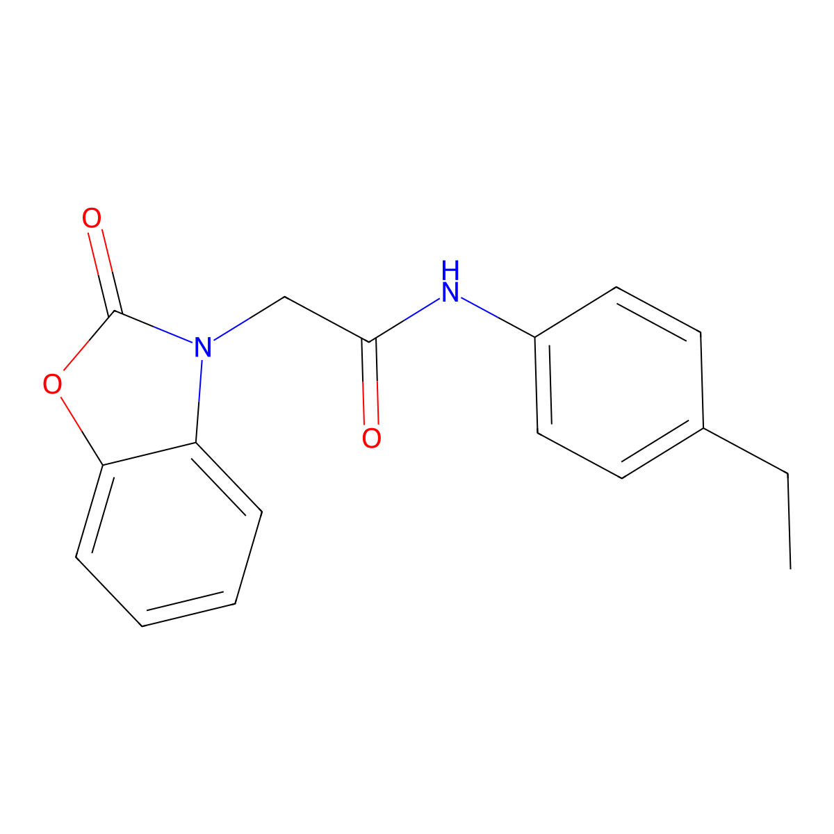 N-(4-ethylphenyl)-2-(2-oxo-1,3-benzoxazol-3-yl)acetamide molecular structure, CAS 571162-58-8