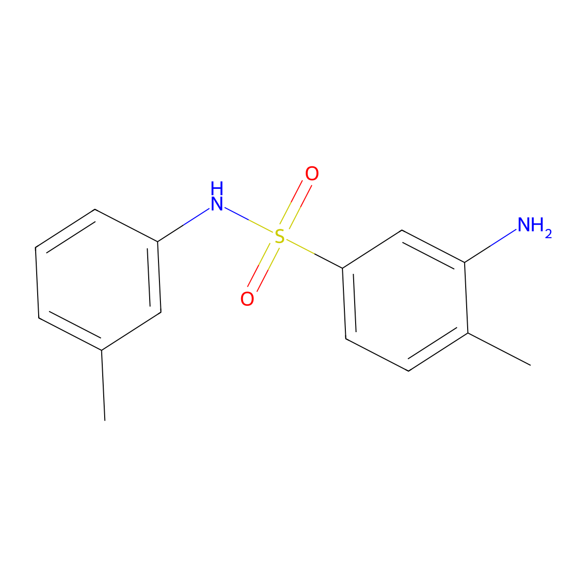 3-amino-4-methyl-N-(3-methylphenyl)benzene-1-sulfonamide molecular structure, CAS 571162-74-8