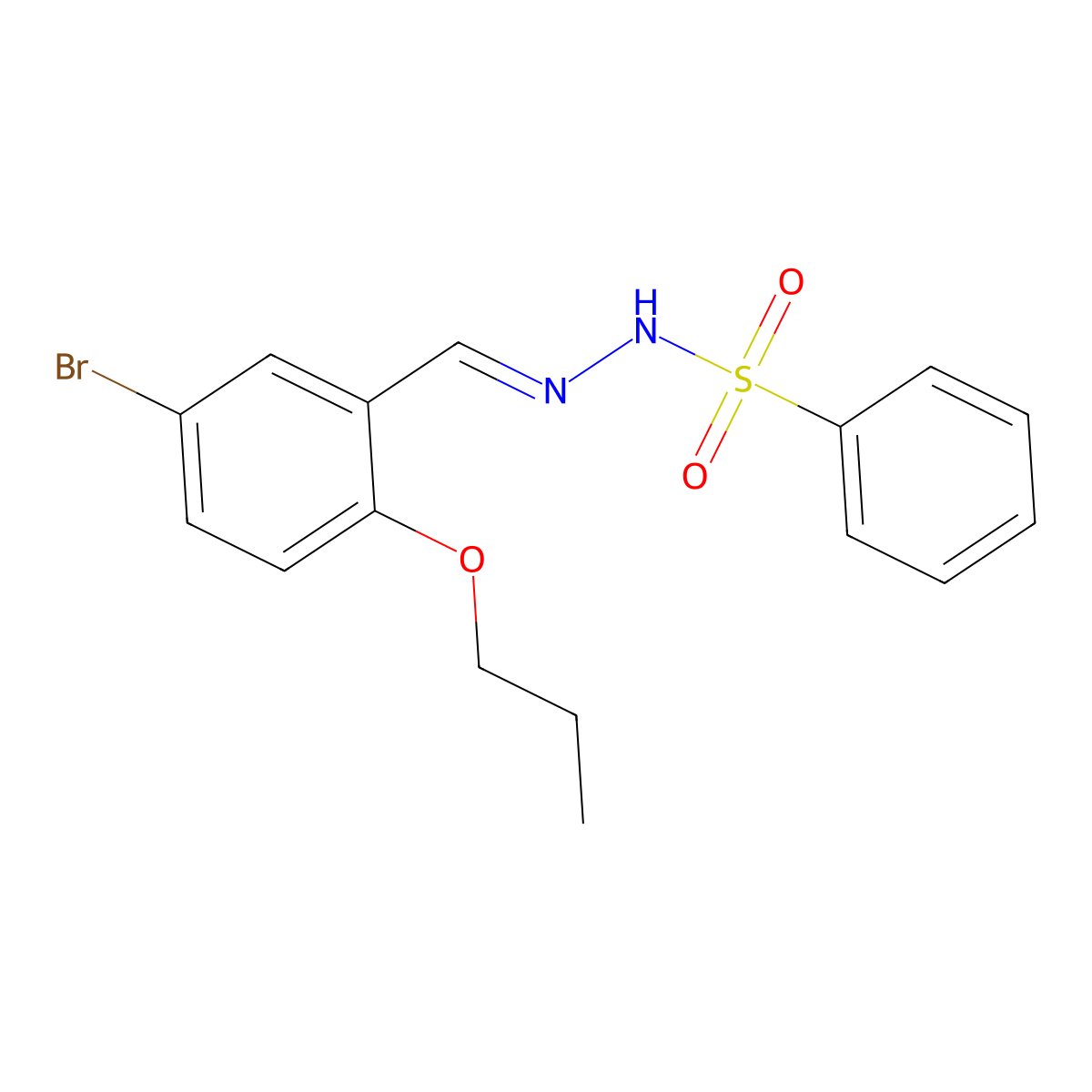 N'-(5-bromo-2-propoxybenzylidene)benzenesulfonohydrazide molecular structure, CAS 571164-67-5