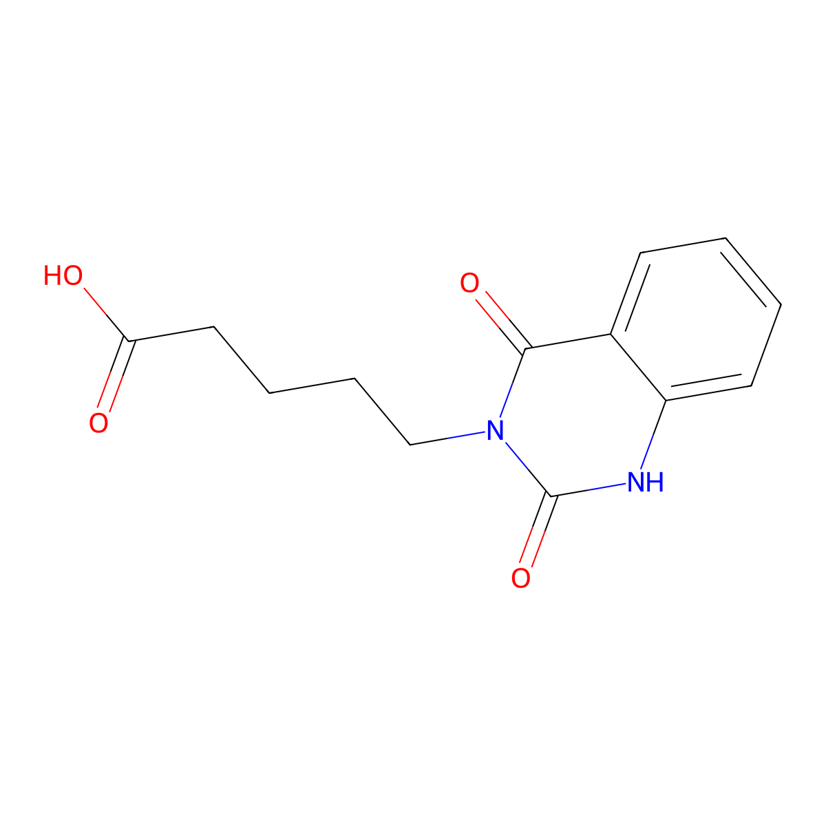 5-(2,4-dioxo-1,4-dihydroquinazolin-3(2H)-yl)pentanoic acid molecular structure, CAS 571172-12-8