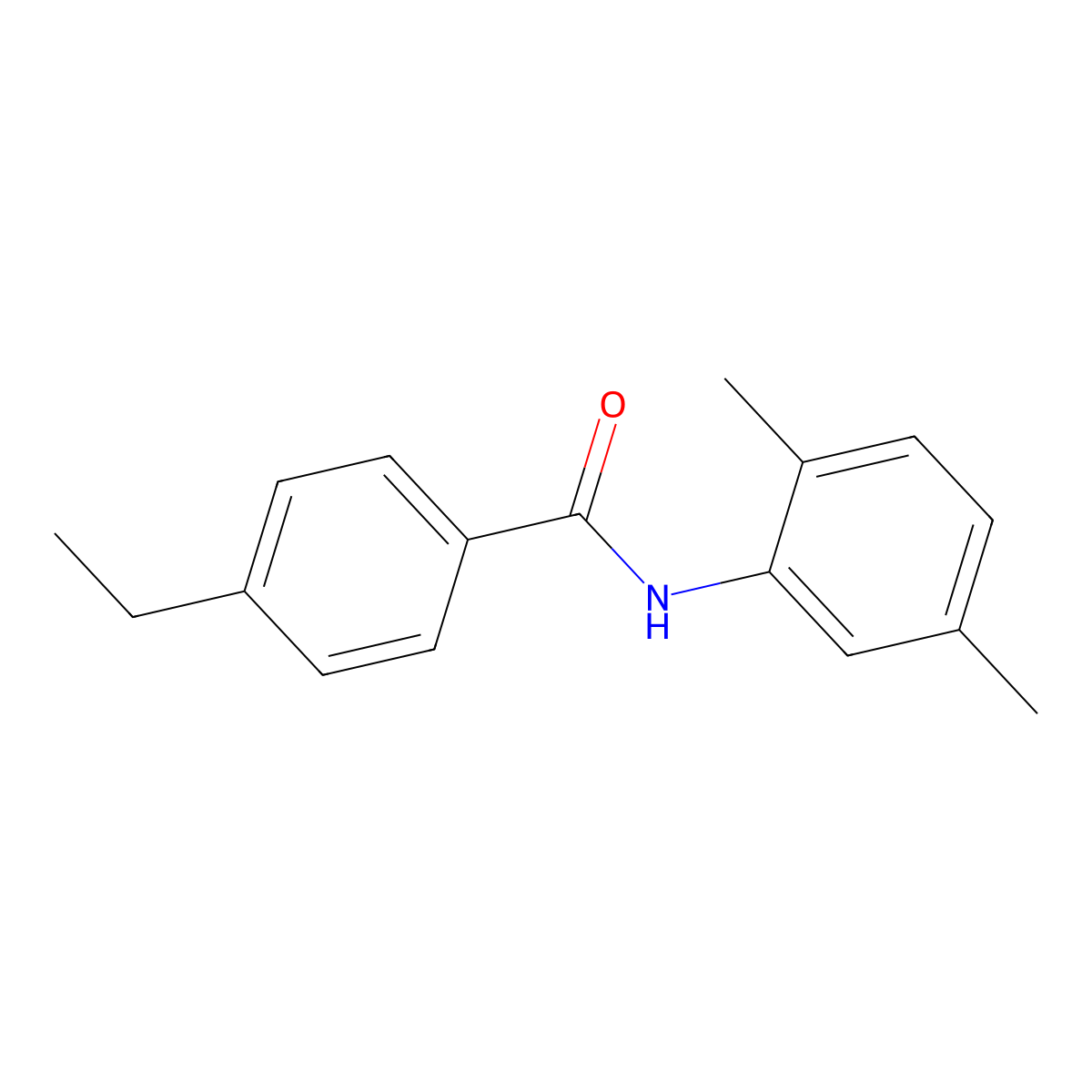 N-(2,5-dimethylphenyl)-4-ethylbenzamide molecular structure, CAS 571174-68-0