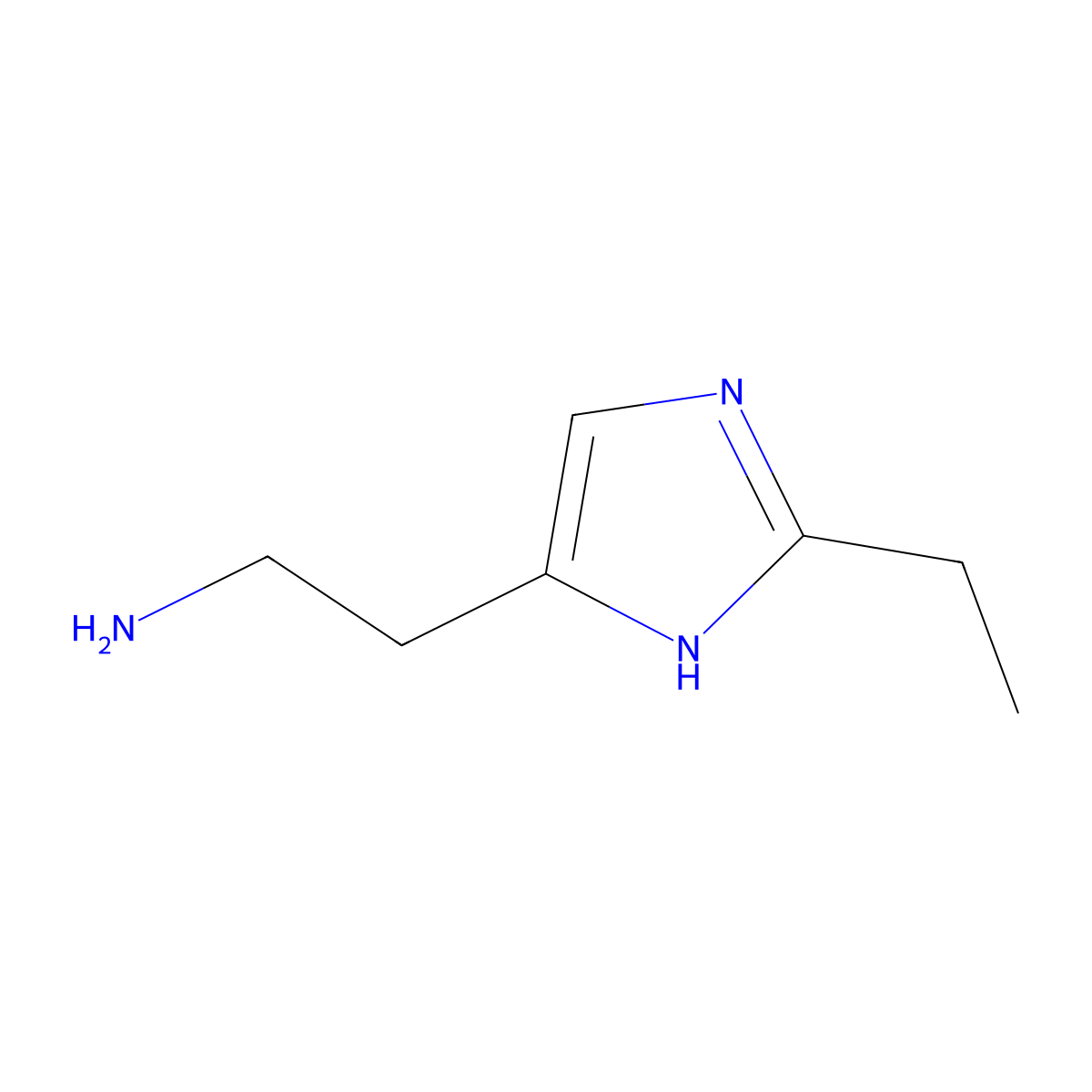 2-(2-Ethyl-1H-imidazol-4-yl)ethanamine molecular structure, CAS 57118-64-6