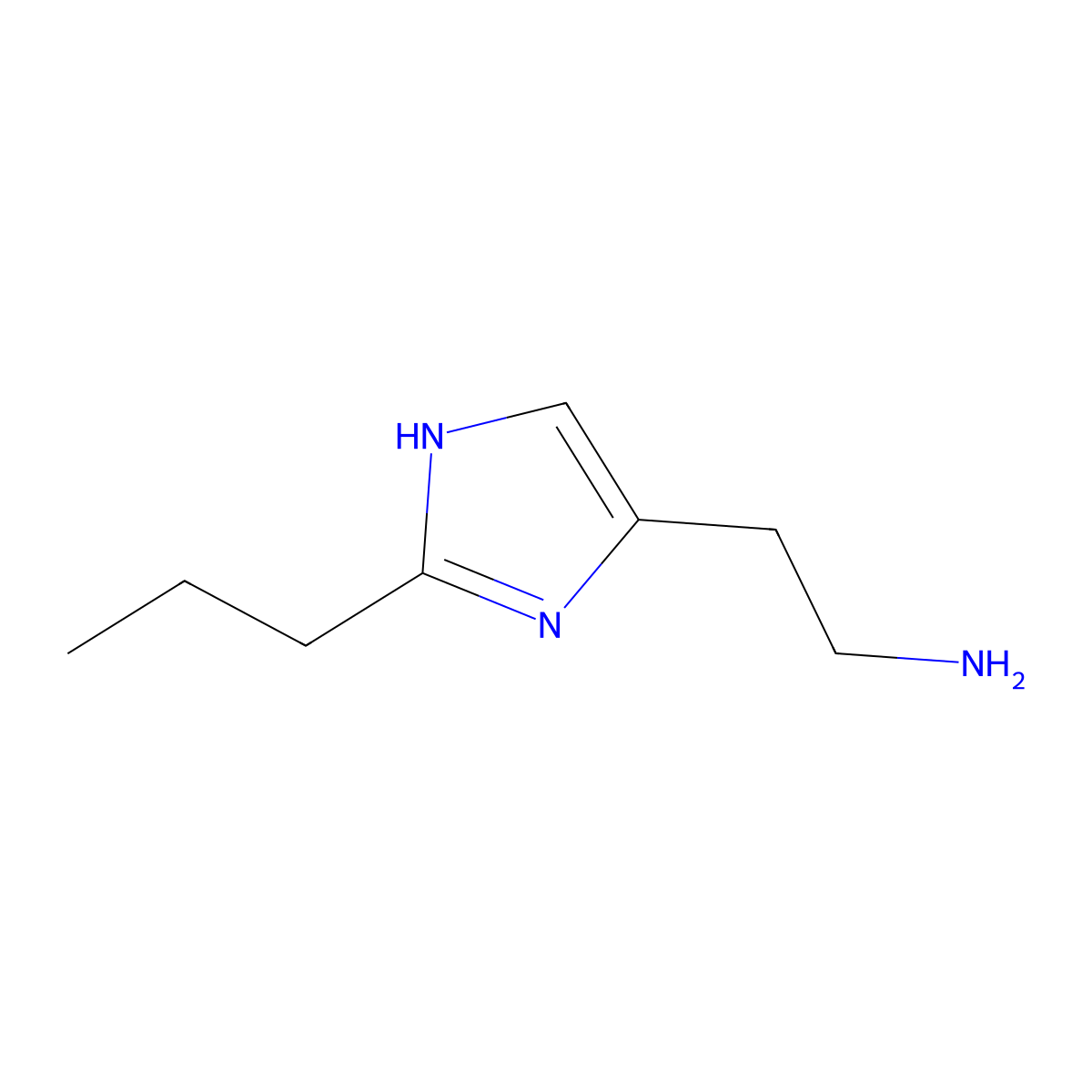 2-Propyl-1H-imidazole-5-ethanamine molecular structure, CAS 57118-65-7
