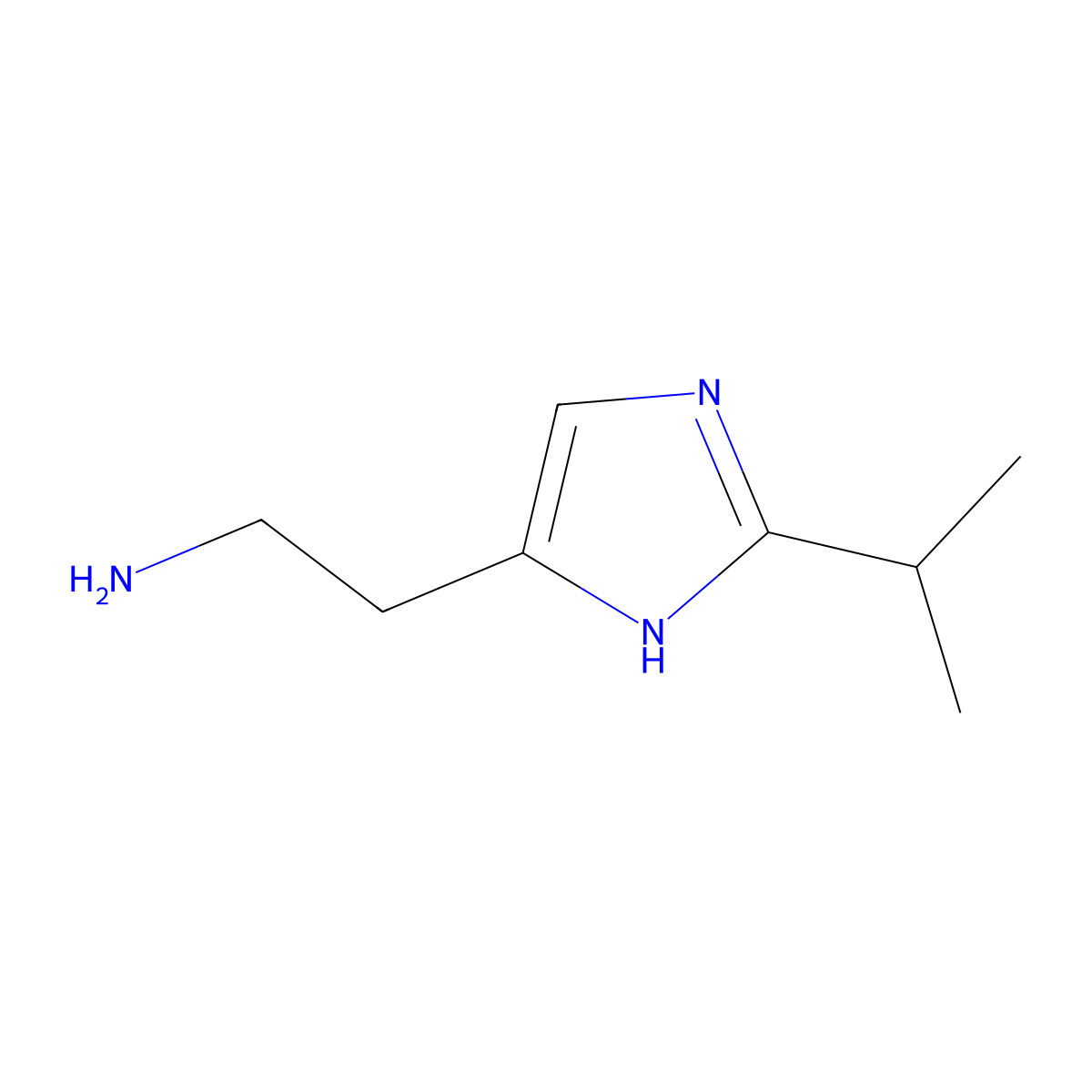 2-(2-Isopropyl-1H-imidazol-4-YL)ethylamine molecular structure, CAS 57118-67-9