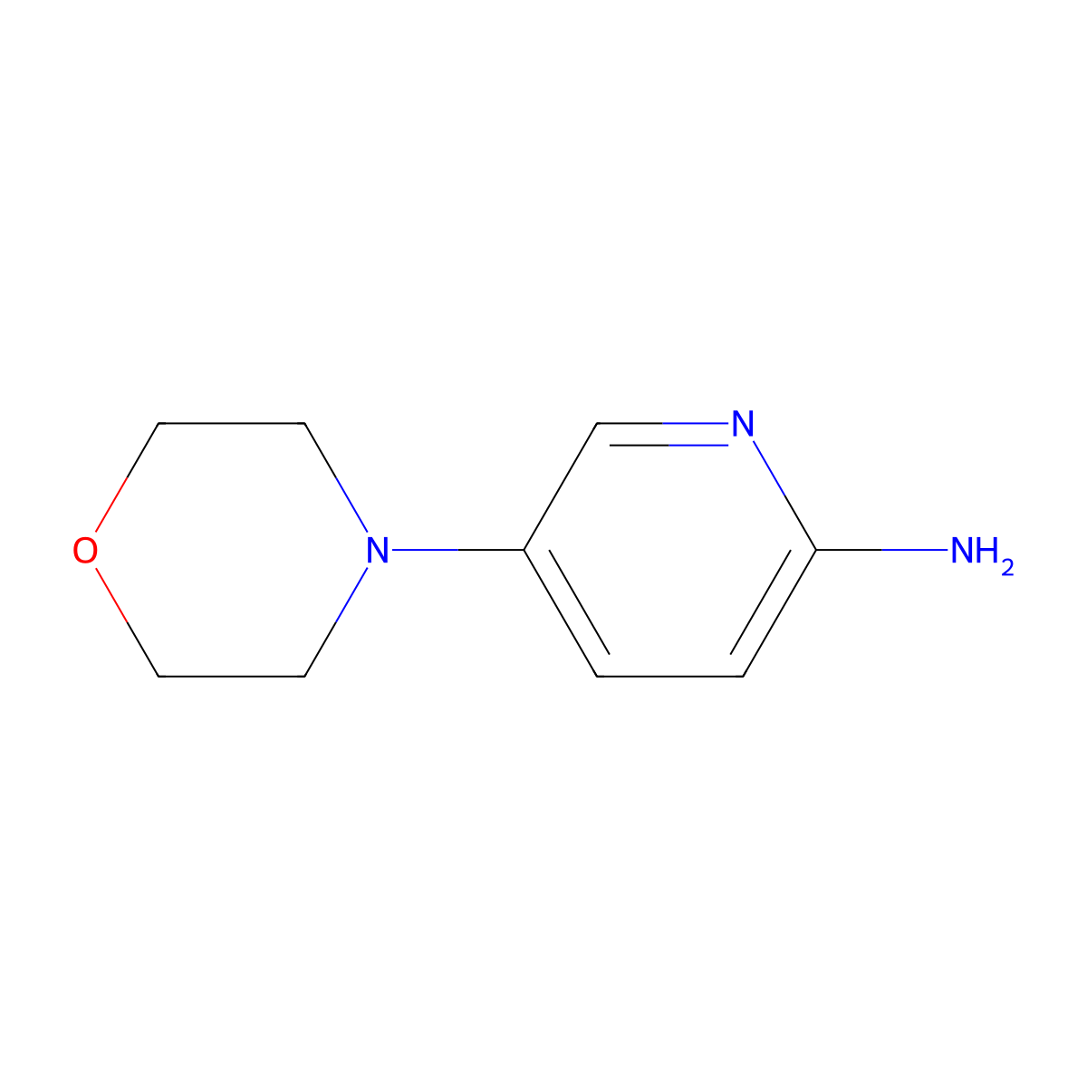5-Morpholinopyridin-2-amine molecular structure, CAS 571189-78-1