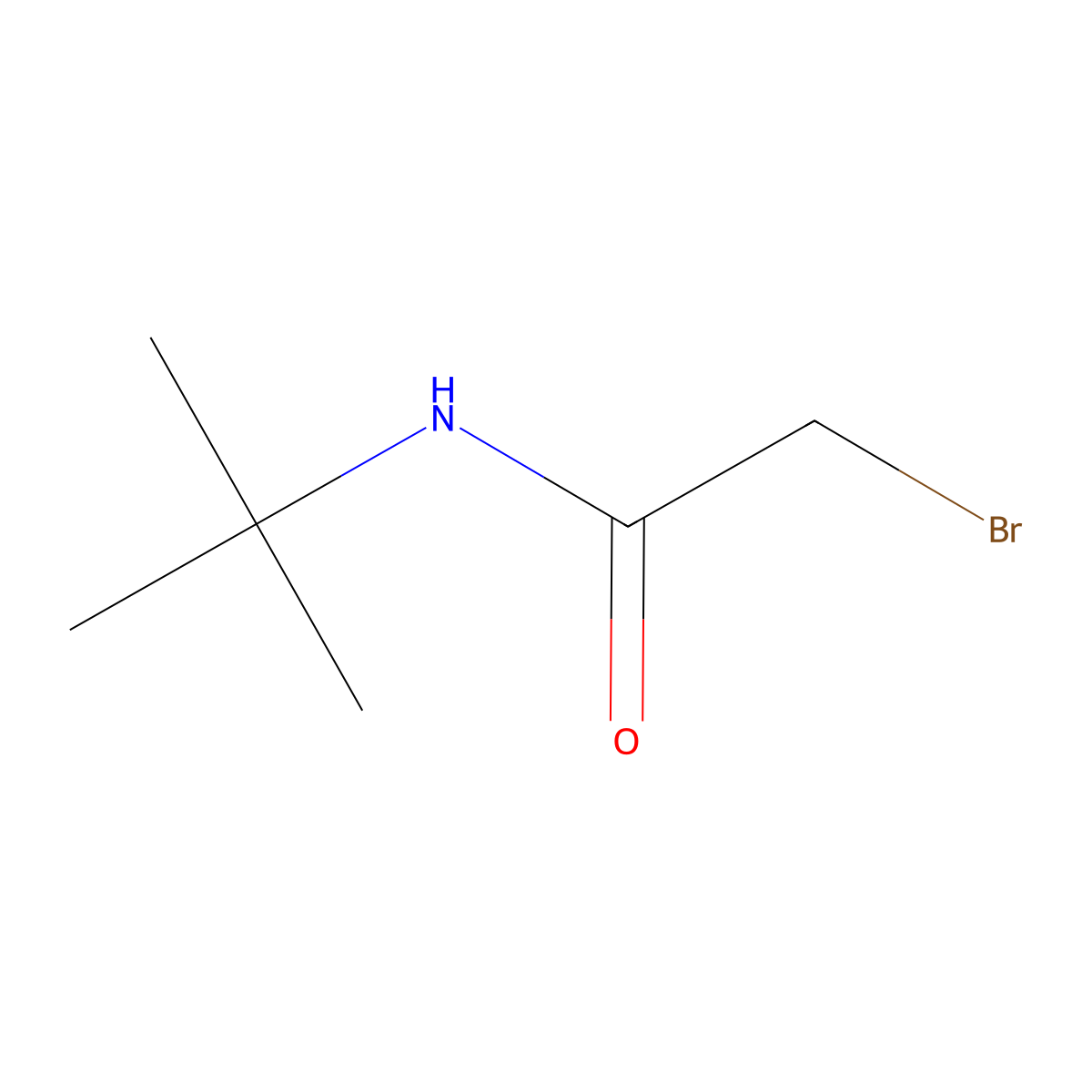 2-Bromo-N-(tert-butyl)acetamide molecular structure, CAS 57120-58-8