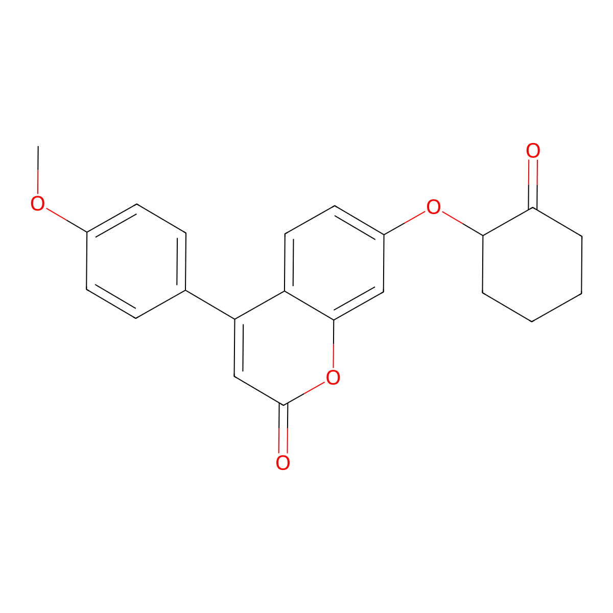 4-(4-methoxyphenyl)-7-[(2-oxocyclohexyl)oxy]-2H-chromen-2-one molecular structure, CAS 571207-65-3
