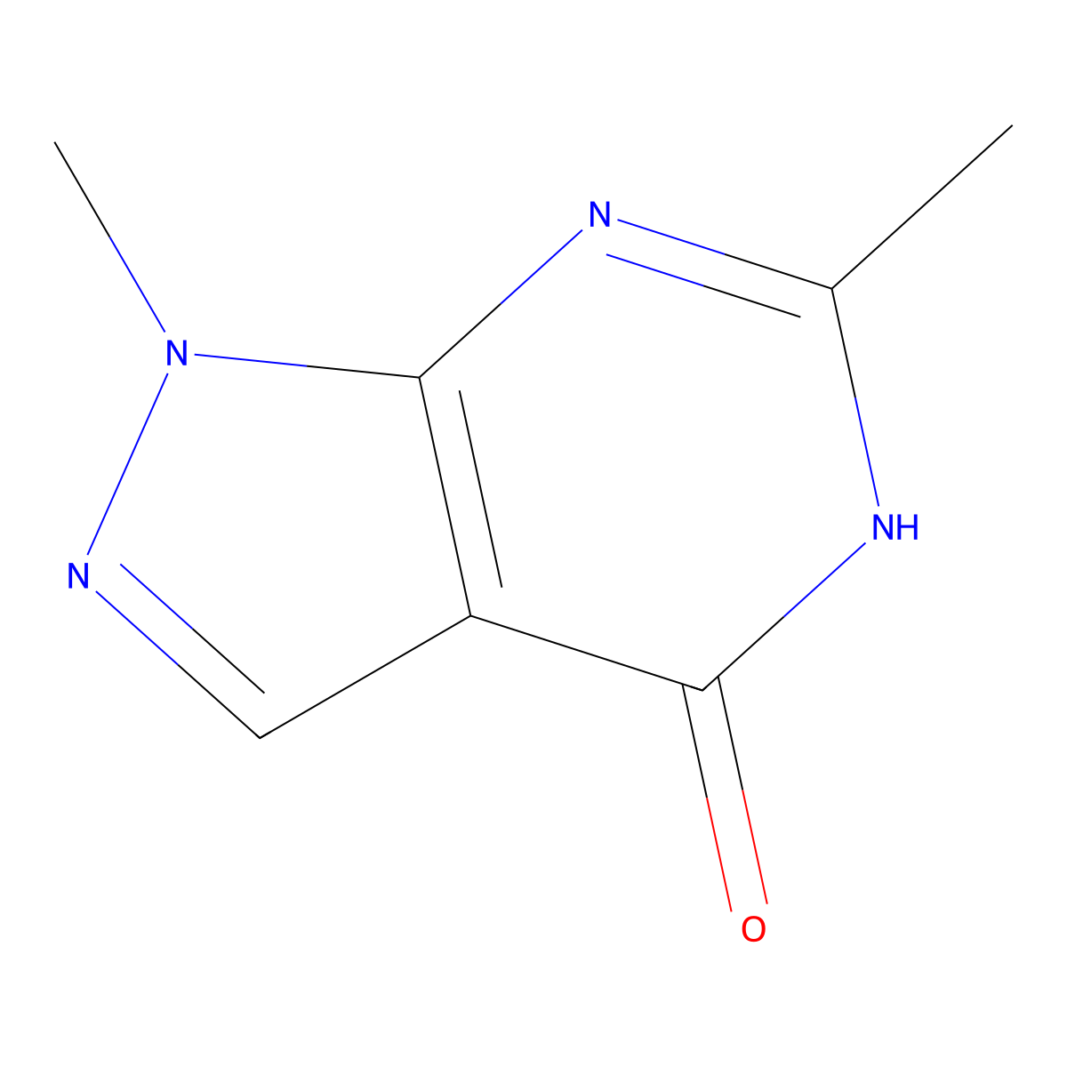 1,6-dimethyl-1H,4H,5H-pyrazolo[3,4-d]pyrimidin-4-one molecular structure, CAS 57121-52-5