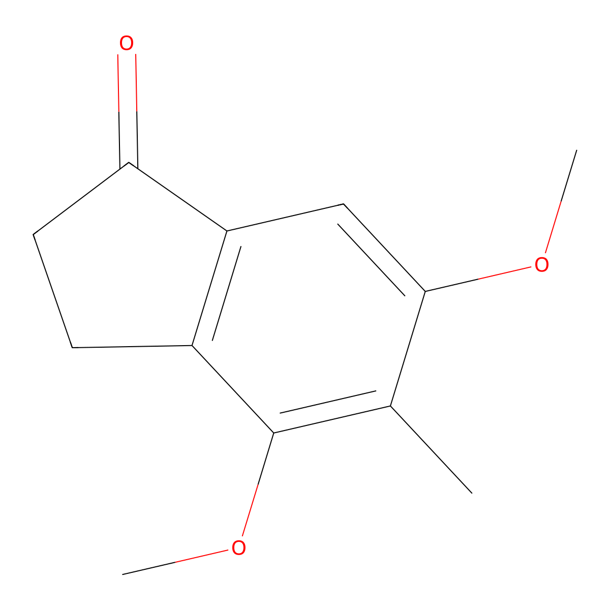 4,6-dimethoxy-5-methyl-2,3-dihydro-1H-inden-1-one molecular structure, CAS 57122-06-2
