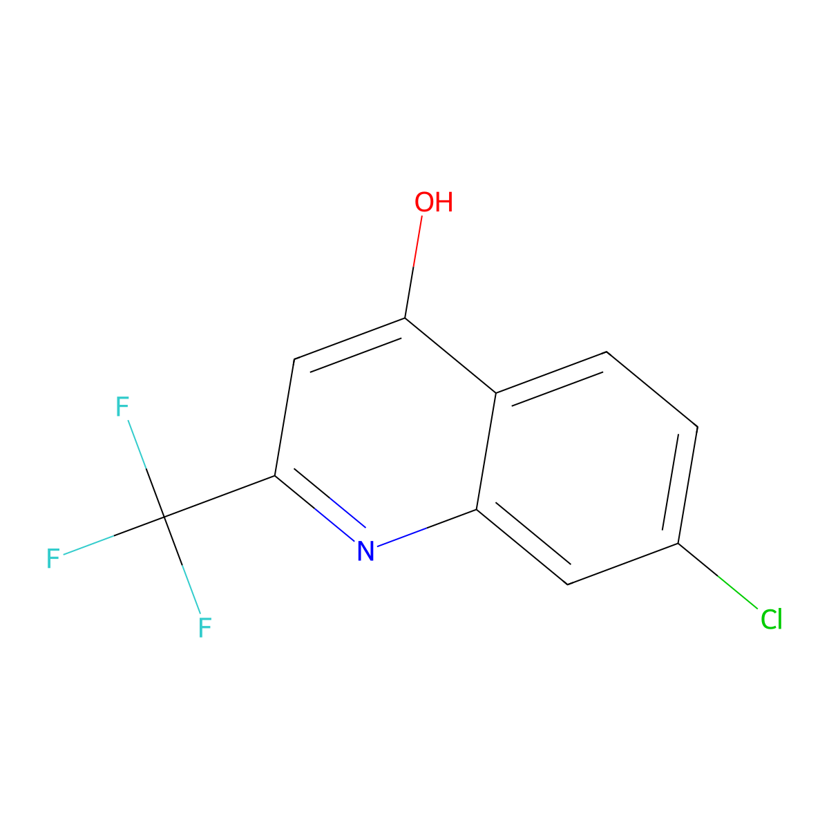 7-Chloro-4-hydroxy-2-(trifluoromethyl)quinoline molecular structure, CAS 57124-20-6