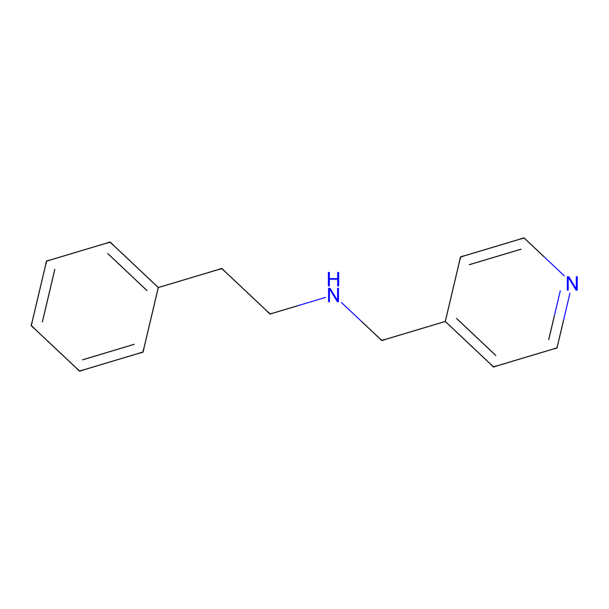 2-phenyl-N-(pyridin-4-ylmethyl)ethanamine molecular structure, CAS 5713-84-8