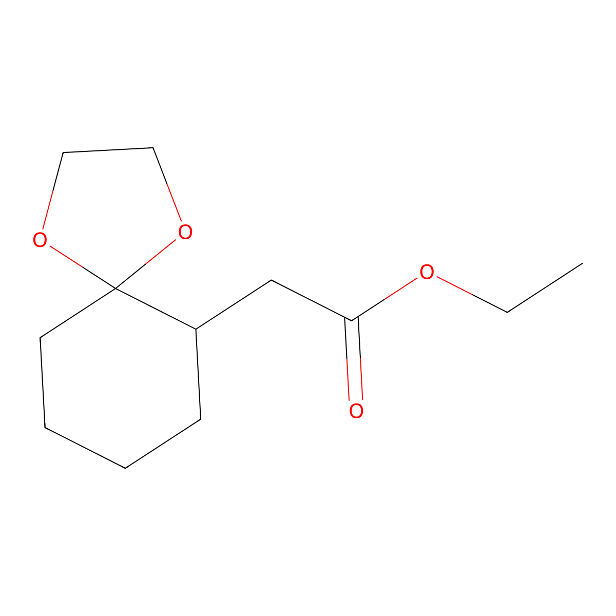 1,4-Dioxaspiro[4.5]decane-6-acetic acid, ethyl ester molecular structure, CAS 57133-55-8