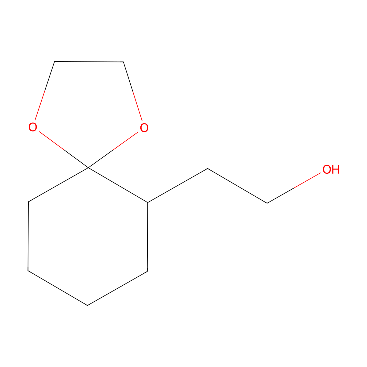 1,4-Dioxaspiro[4.5]decane-6-ethanol molecular structure, CAS 57133-56-9