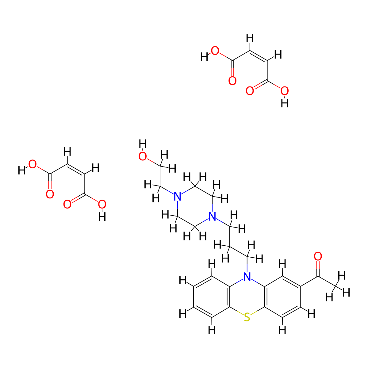 Acetophenazine Maleate molecular structure, CAS 5714-00-1