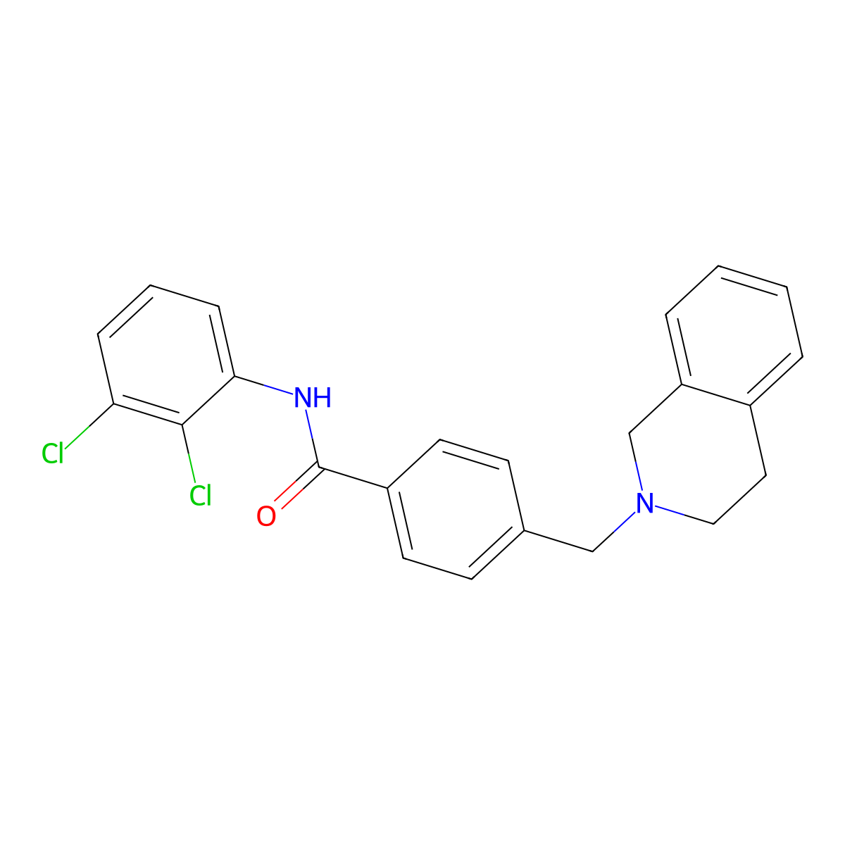 N-(2,3-Dichlorophenyl)-4-[(3,4-dihydroisoquinolin-2(1H)-yl)methyl]benzamide molecular structure, CAS 5714-19-2