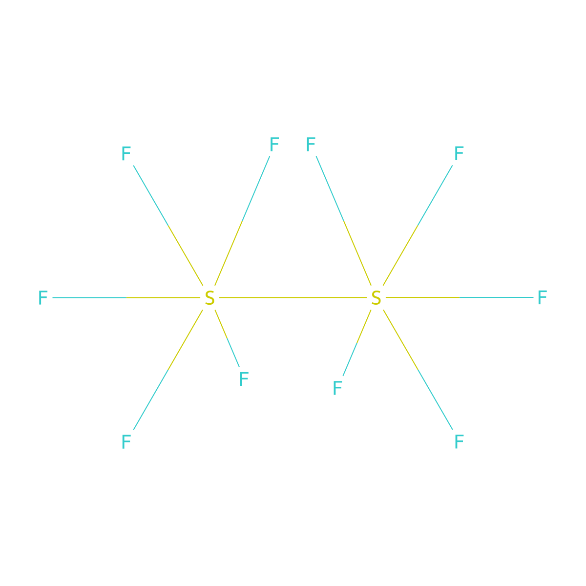 Sulfur fluoride (S2F10) molecular structure, CAS 5714-22-7