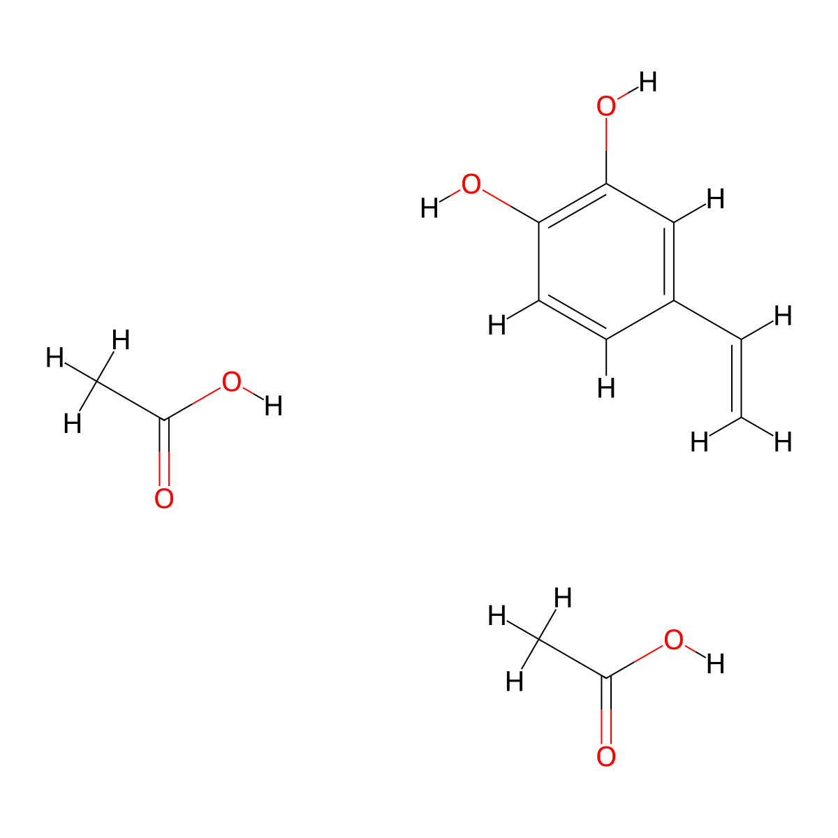 1,2-Benzenediol, 4-ethenyl-, diacetate molecular structure, CAS 57142-64-0