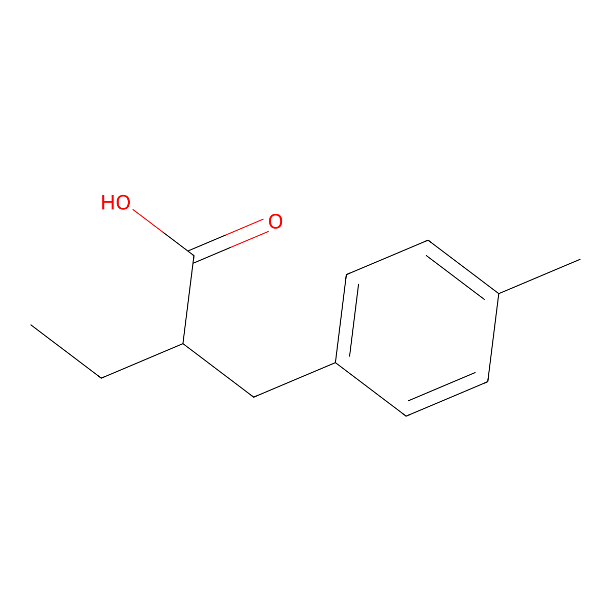 2-(4-Methyl-benzyl)-butyric acid molecular structure, CAS 57144-85-1