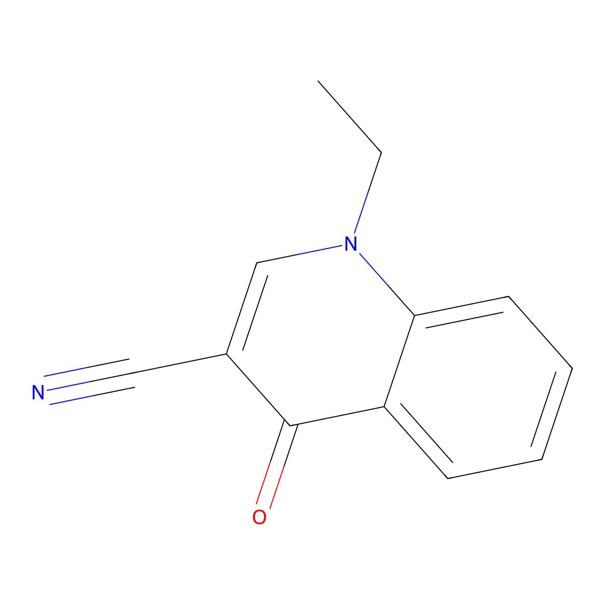 1-Ethyl-4-oxo-1,4-dihydroquinoline-3-carbonitrile molecular structure, CAS 57147-34-9
